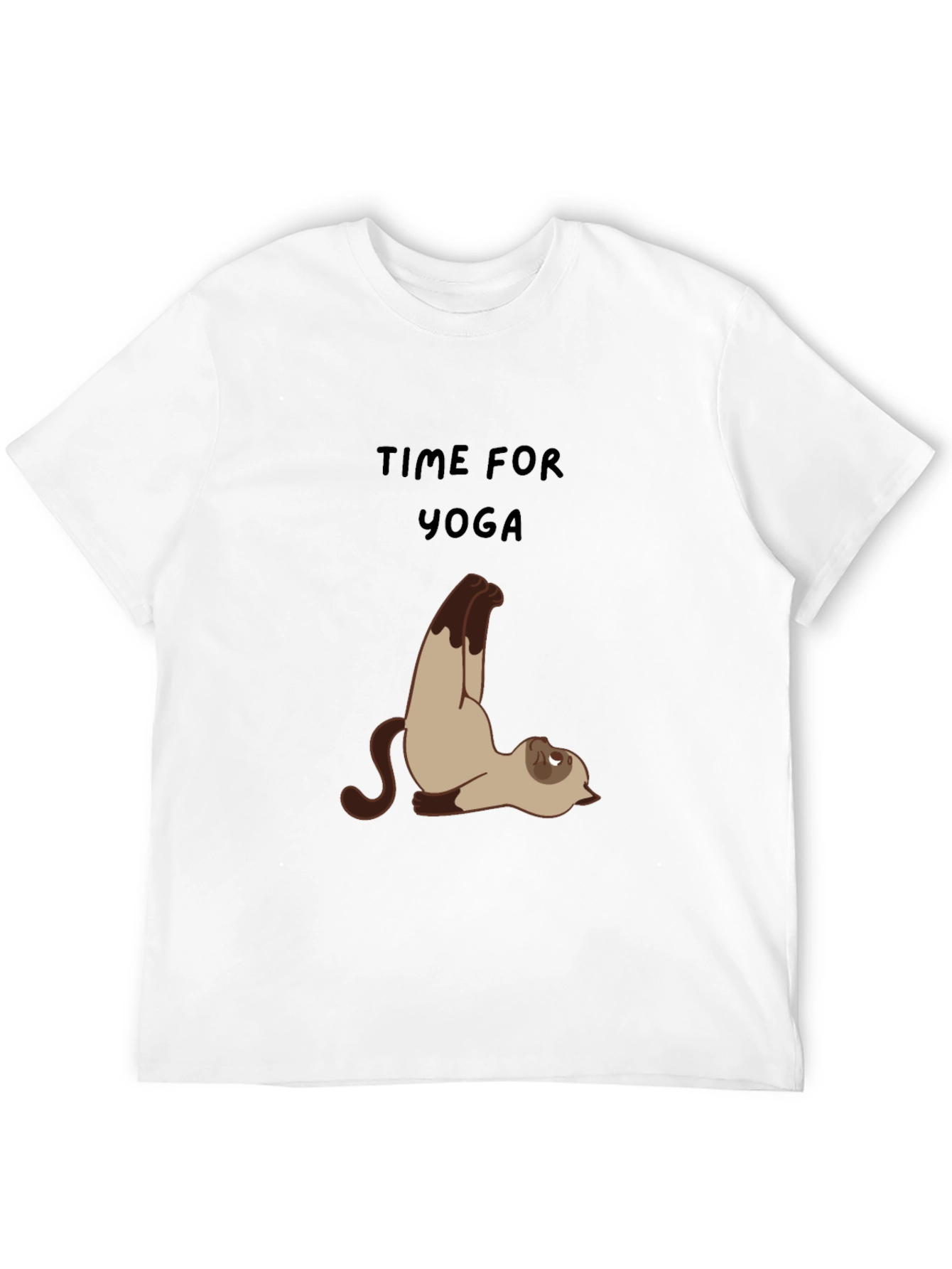 Black Yoga Cat Graphic Tee - Relaxed Fit view 12