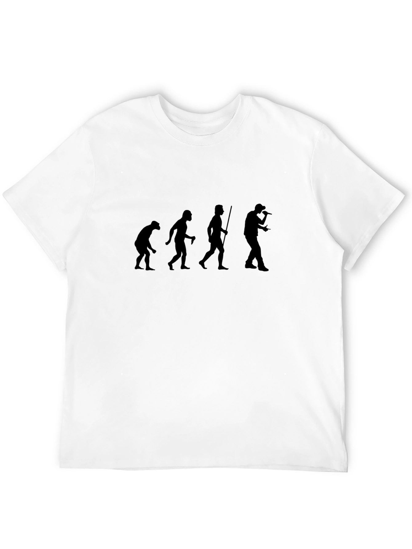 Black Evolution of Music T-Shirt - Black Cotton Tee view 12