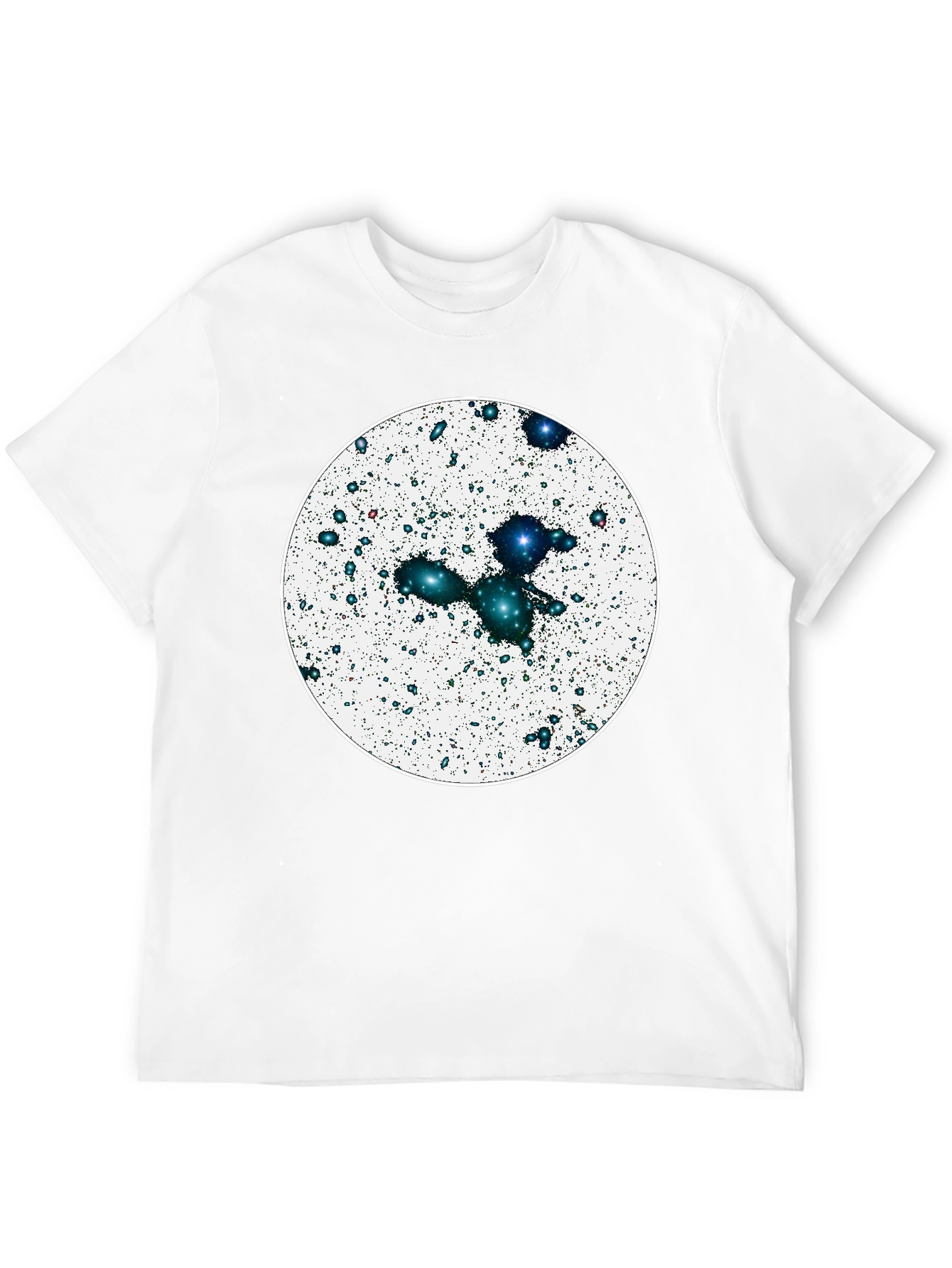 Black Cosmic Galaxy Graphic Tee - Black Cotton Blend view 12