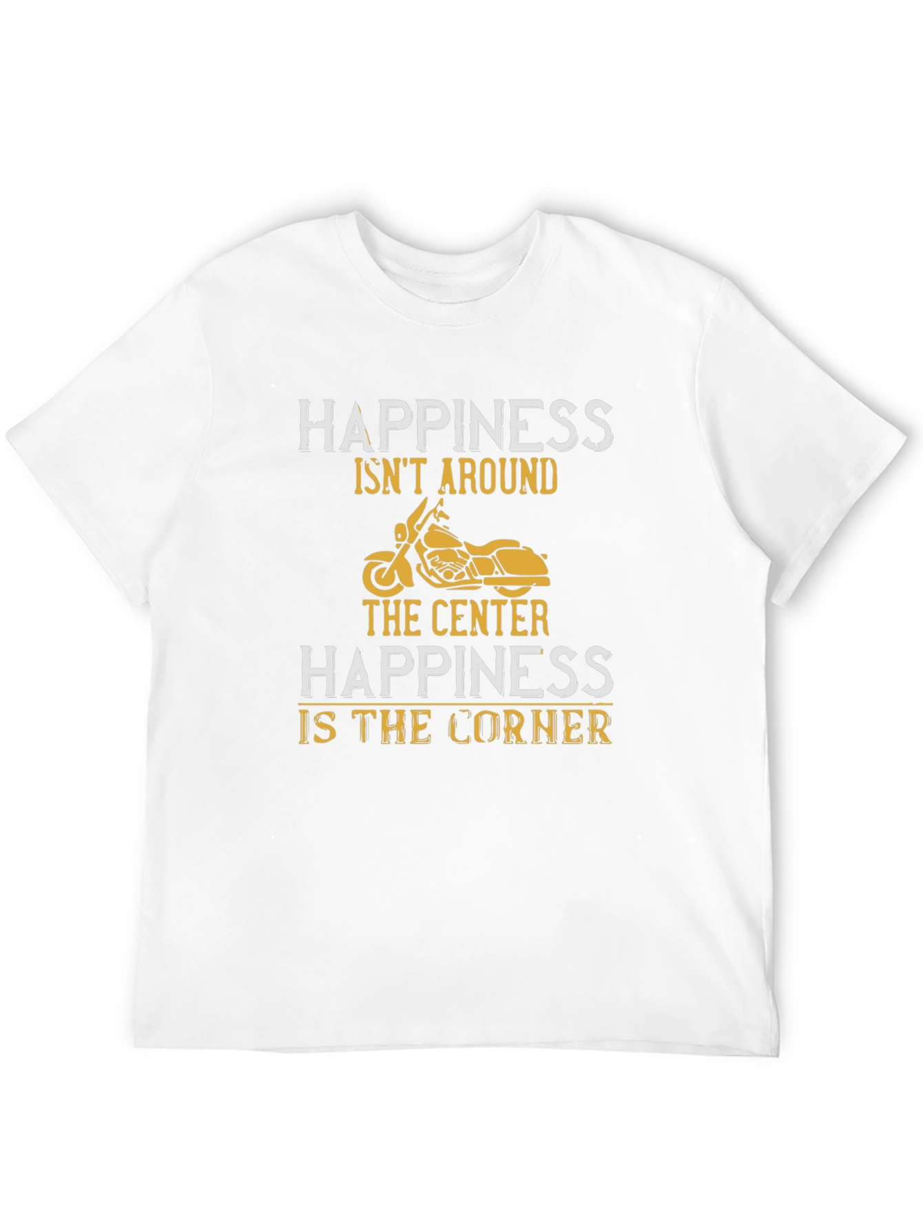 Black Happiness Motorcycle Graphic T-Shirt view 12