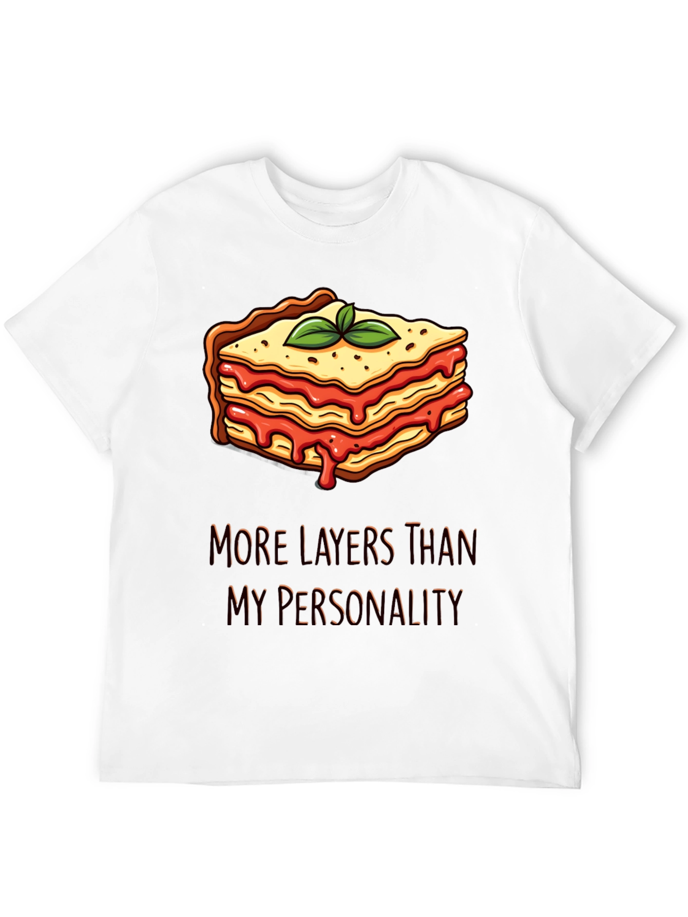 Black Lasagna Layers T-Shirt Funny Foodie Tee view 12