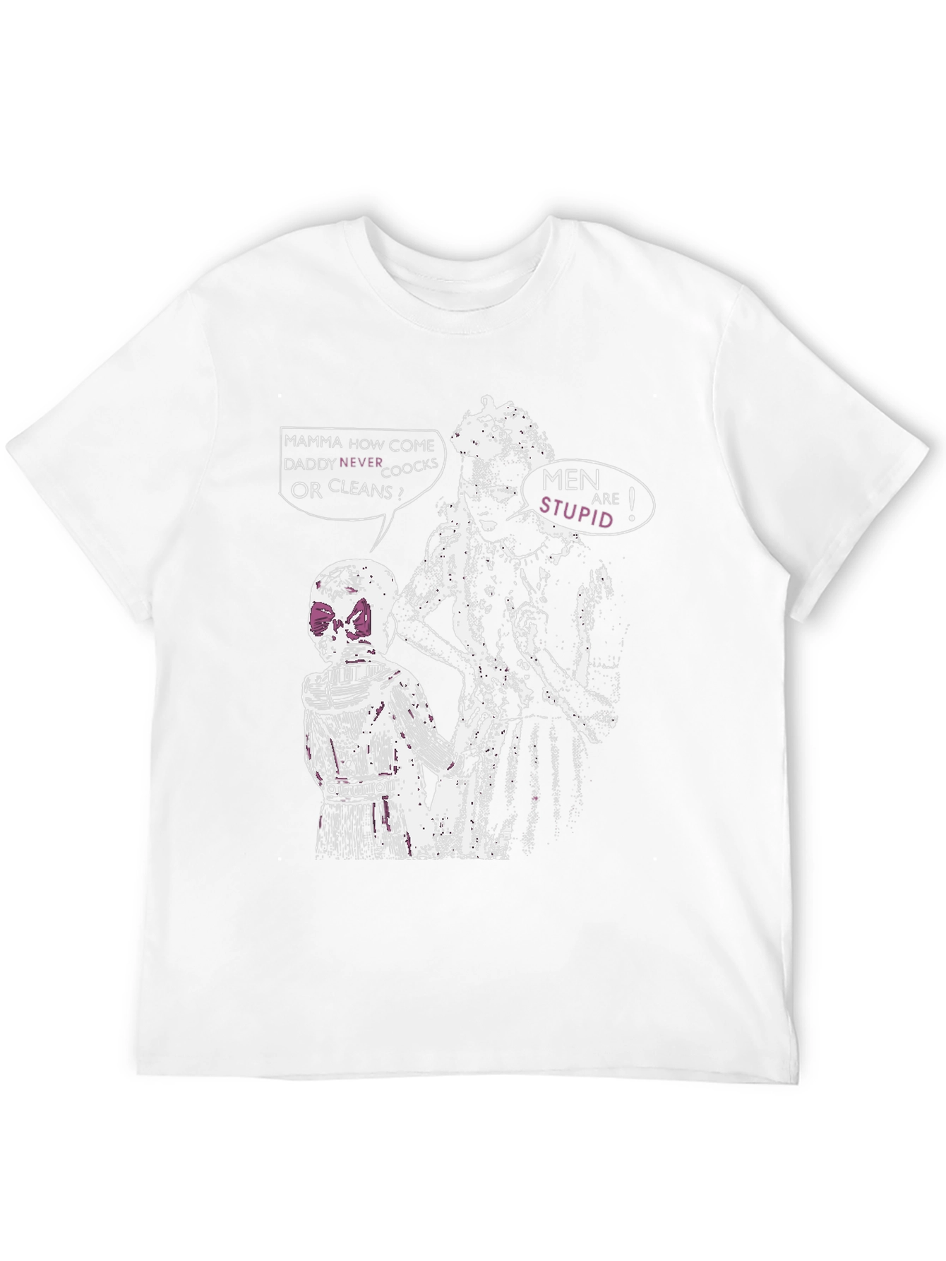 Black Edgy "Men Are Stupid" Graphic Tee view 12