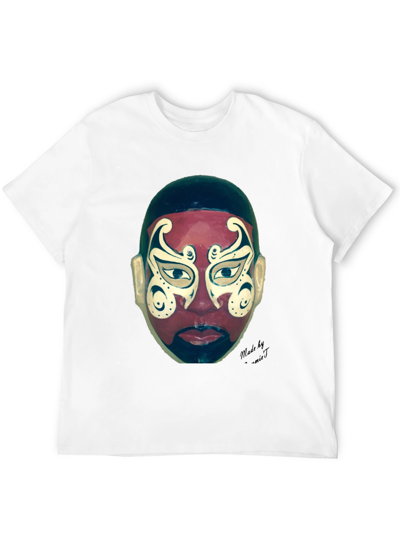 Black Unique Mask Graphic T-Shirt view 12