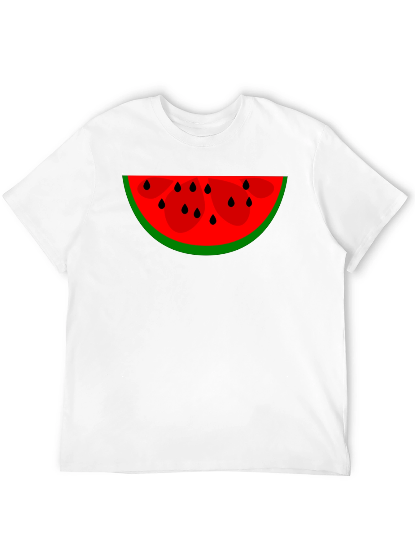 Black Watermelon Slice Graphic Tee - Black Cotton Blend view 12