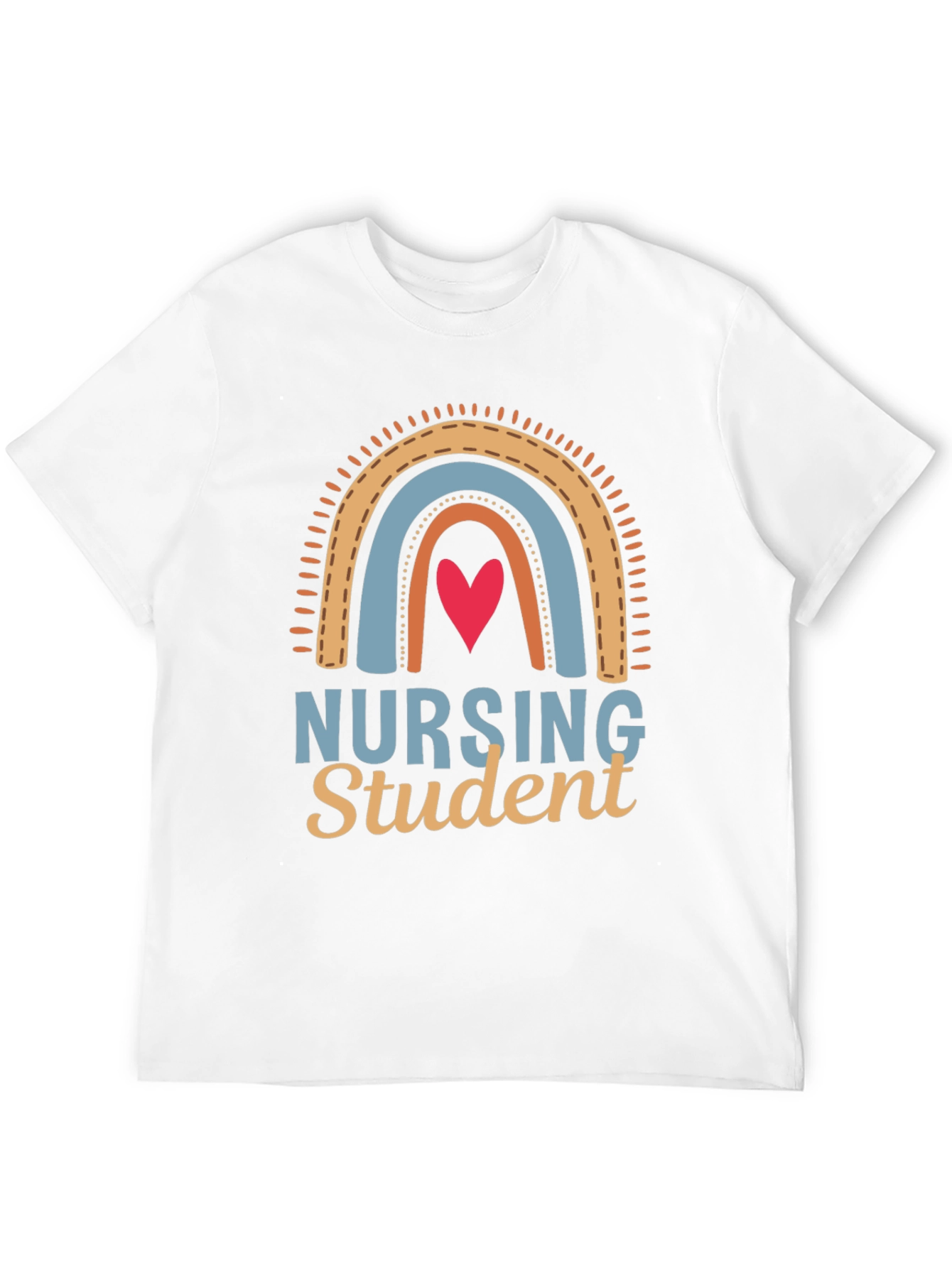 Black Nursing Student Rainbow Graphic Tee view 12