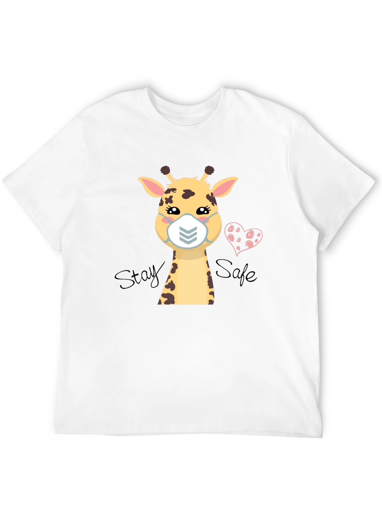 Black Stay Safe Giraffe T-Shirt view 12