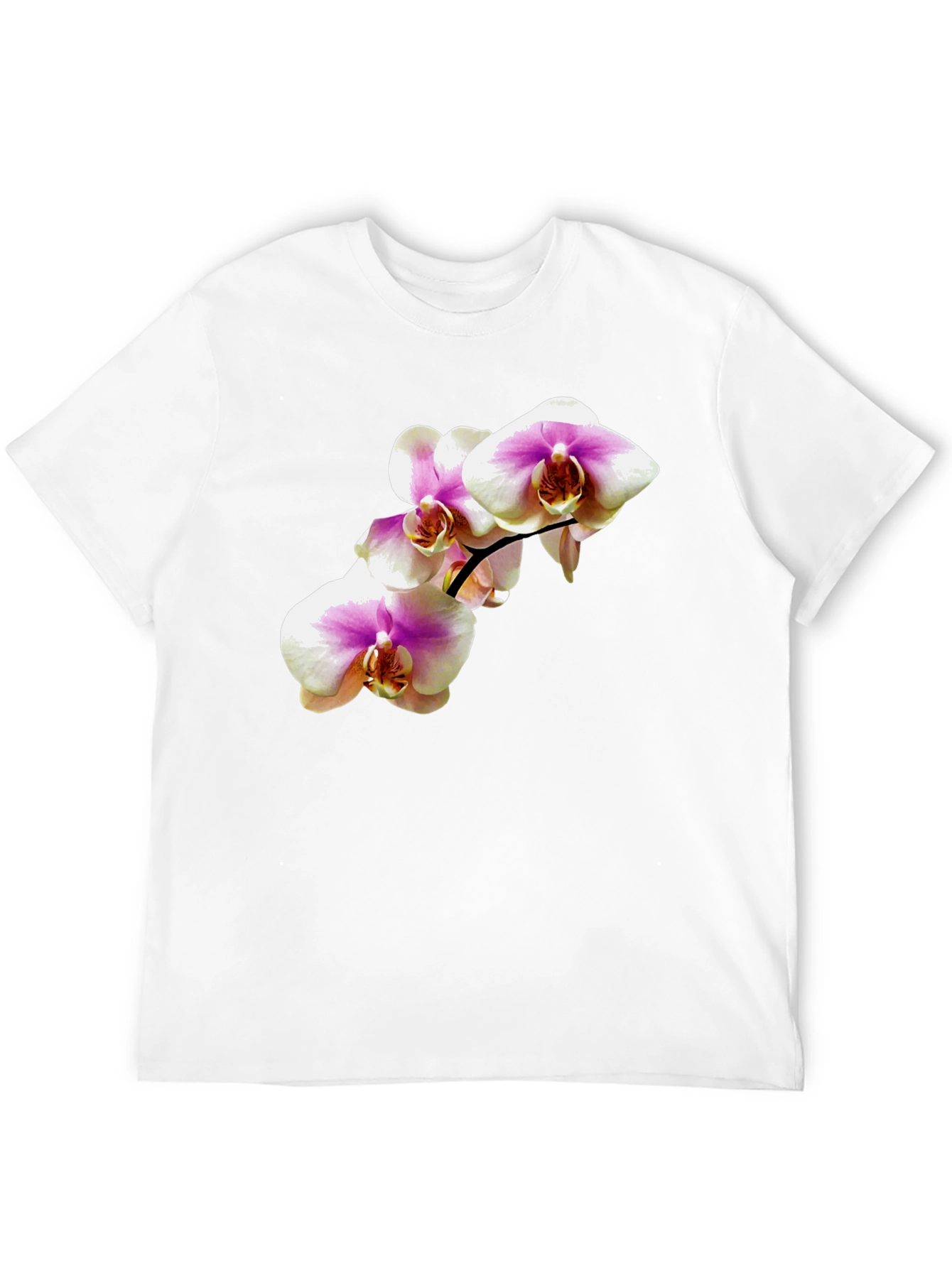 Black Orchid Flower Graphic Tee - Stylish Casual Wear view 12