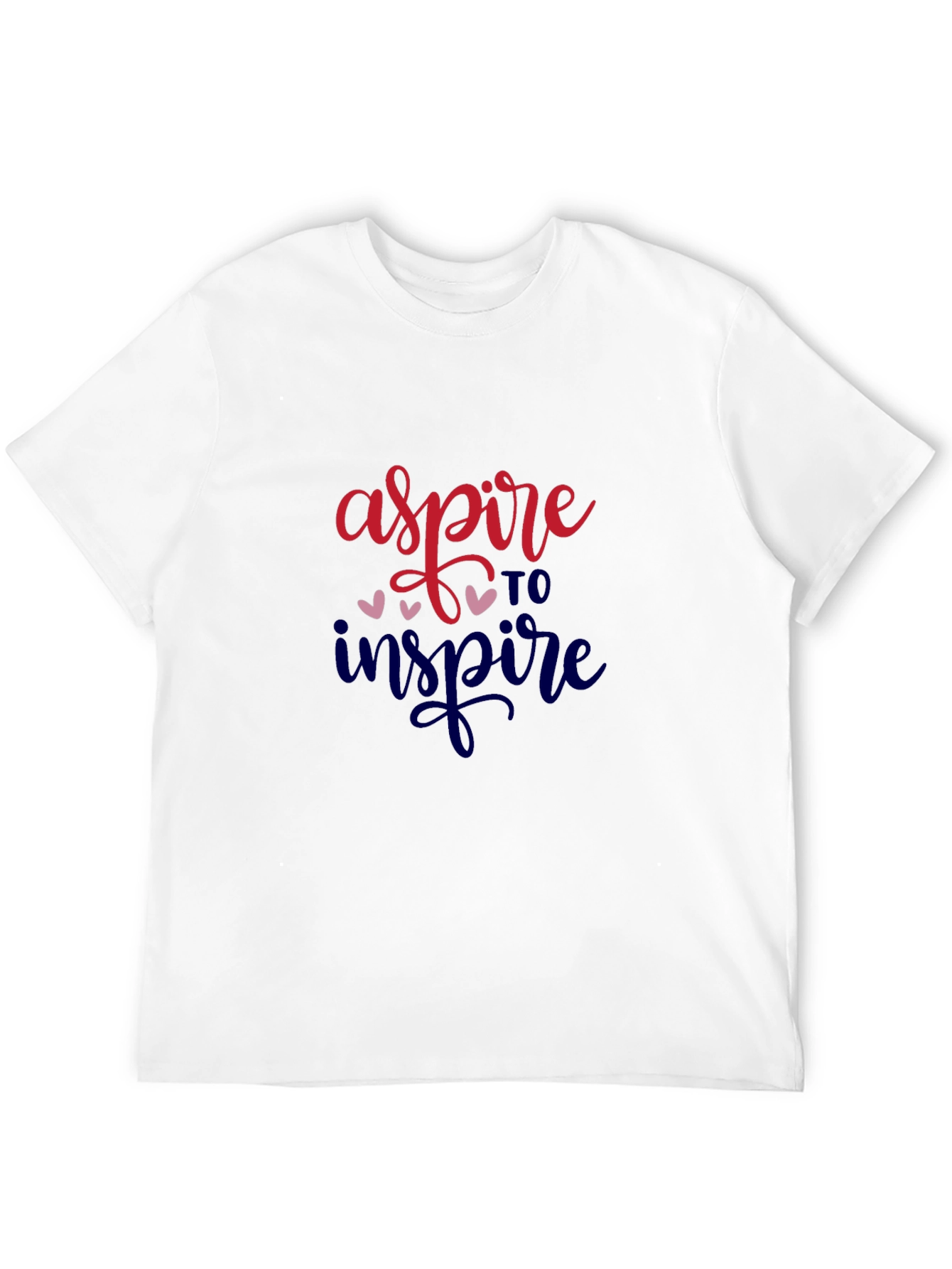 Black Aspire to Inspire Graphic Tee - Motivational Shirt view 12