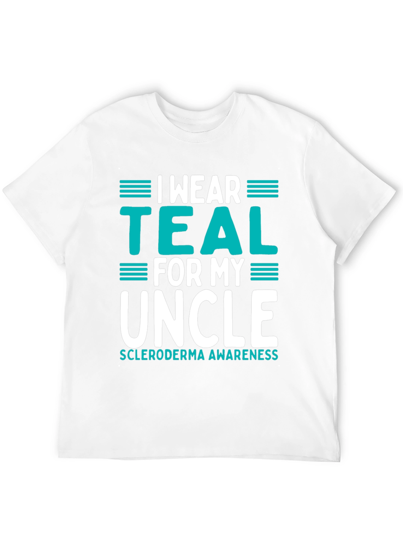 Black I Wear Teal For My Uncle T-Shirt Scleroderma Awareness Tee view 12