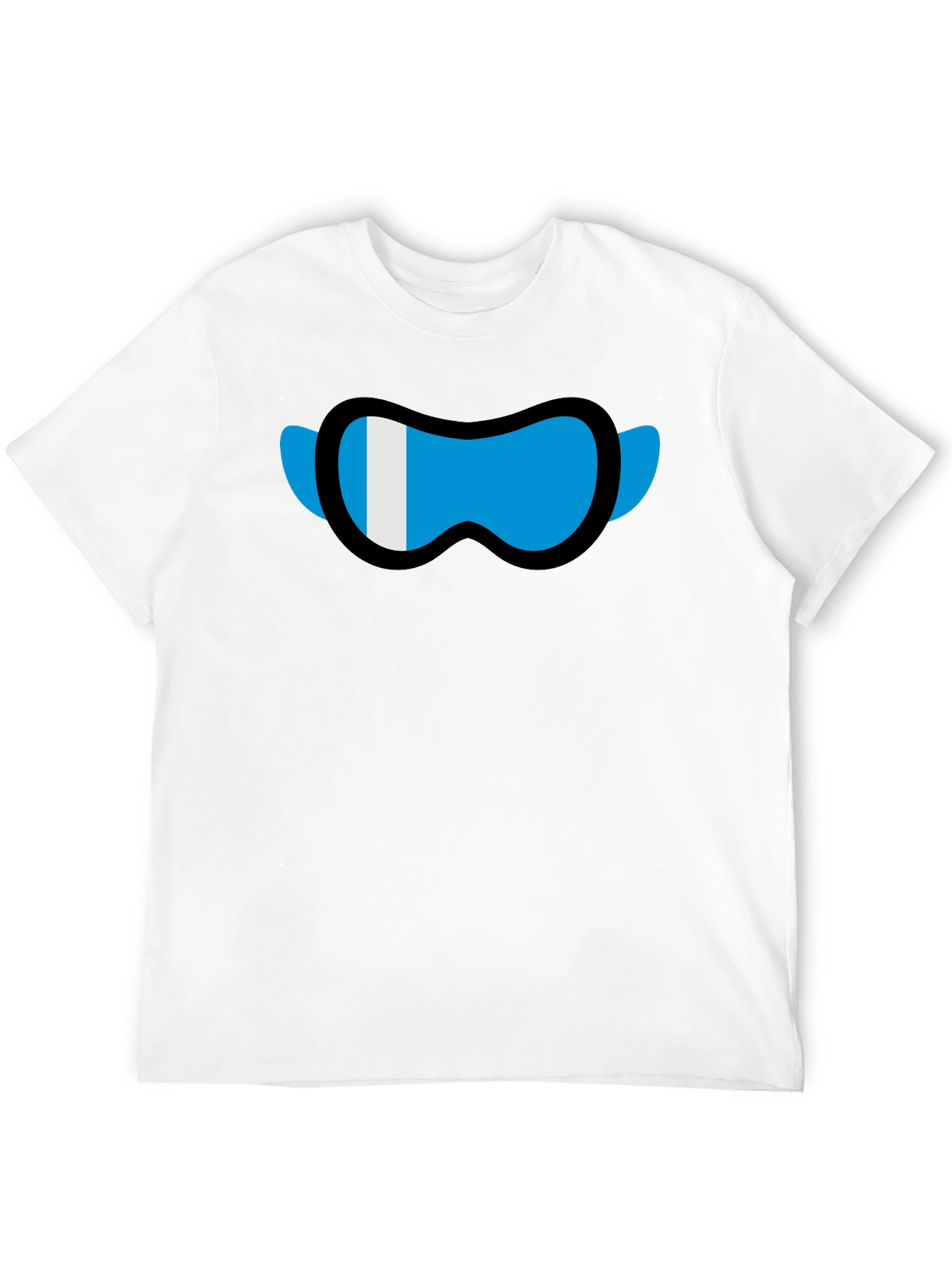 Black Cool Graphic Tee - Ski Goggles Design view 12