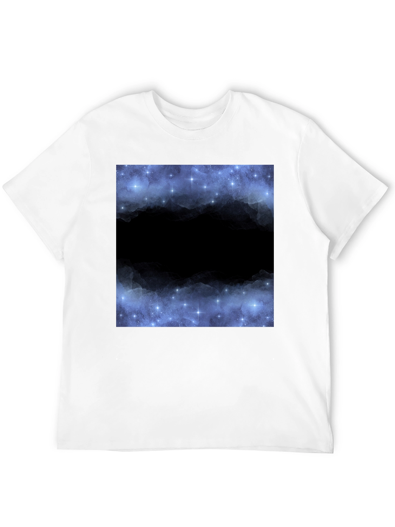 Black Starry Night Sky Black T-Shirt view 12
