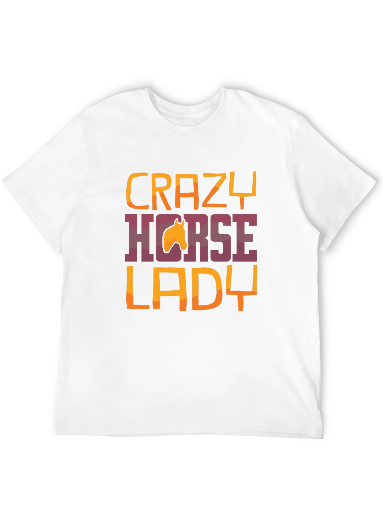 Black Crazy Horse Lady Graphic Tee - Unisex Black T-Shirt view 12
