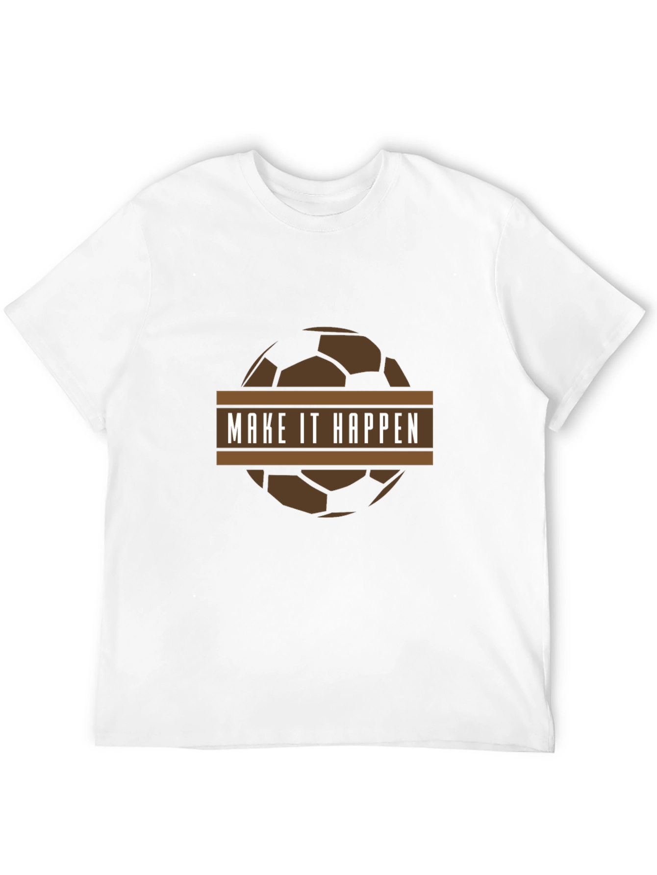 Black Make It Happen Soccer Ball Graphic T-Shirt view 12
