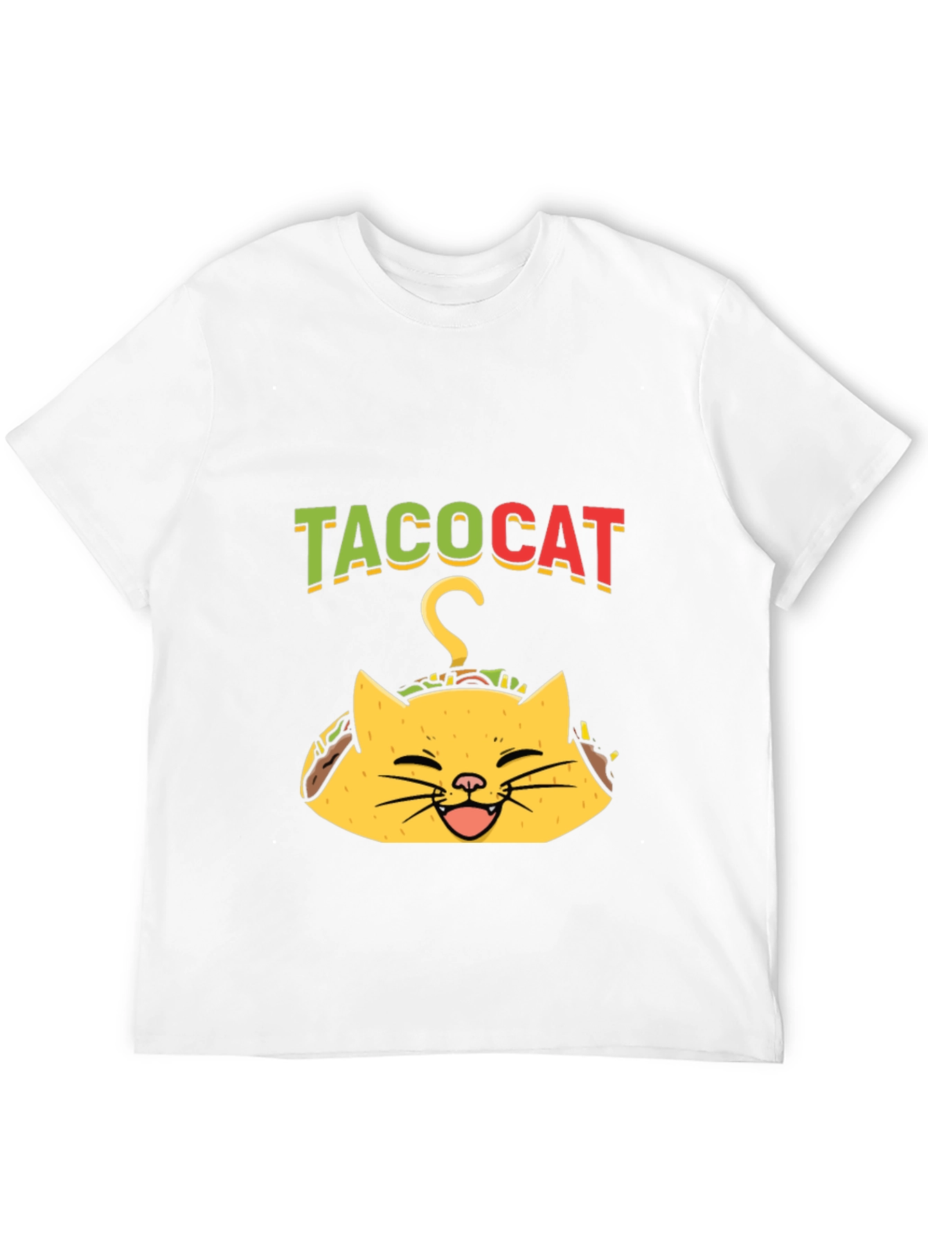 Black Taco Cat Graphic Tee - Funny Black T-Shirt view 12