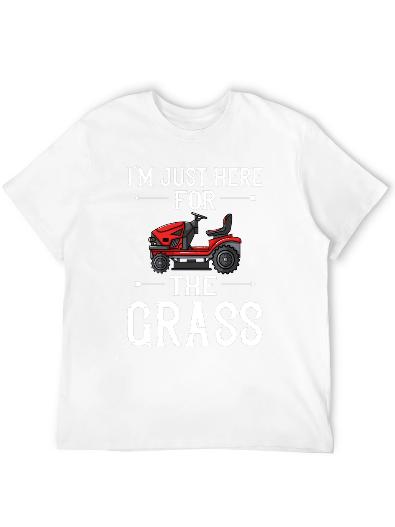 Black I'm Just Here For The Grass - Funny T-Shirt view 12
