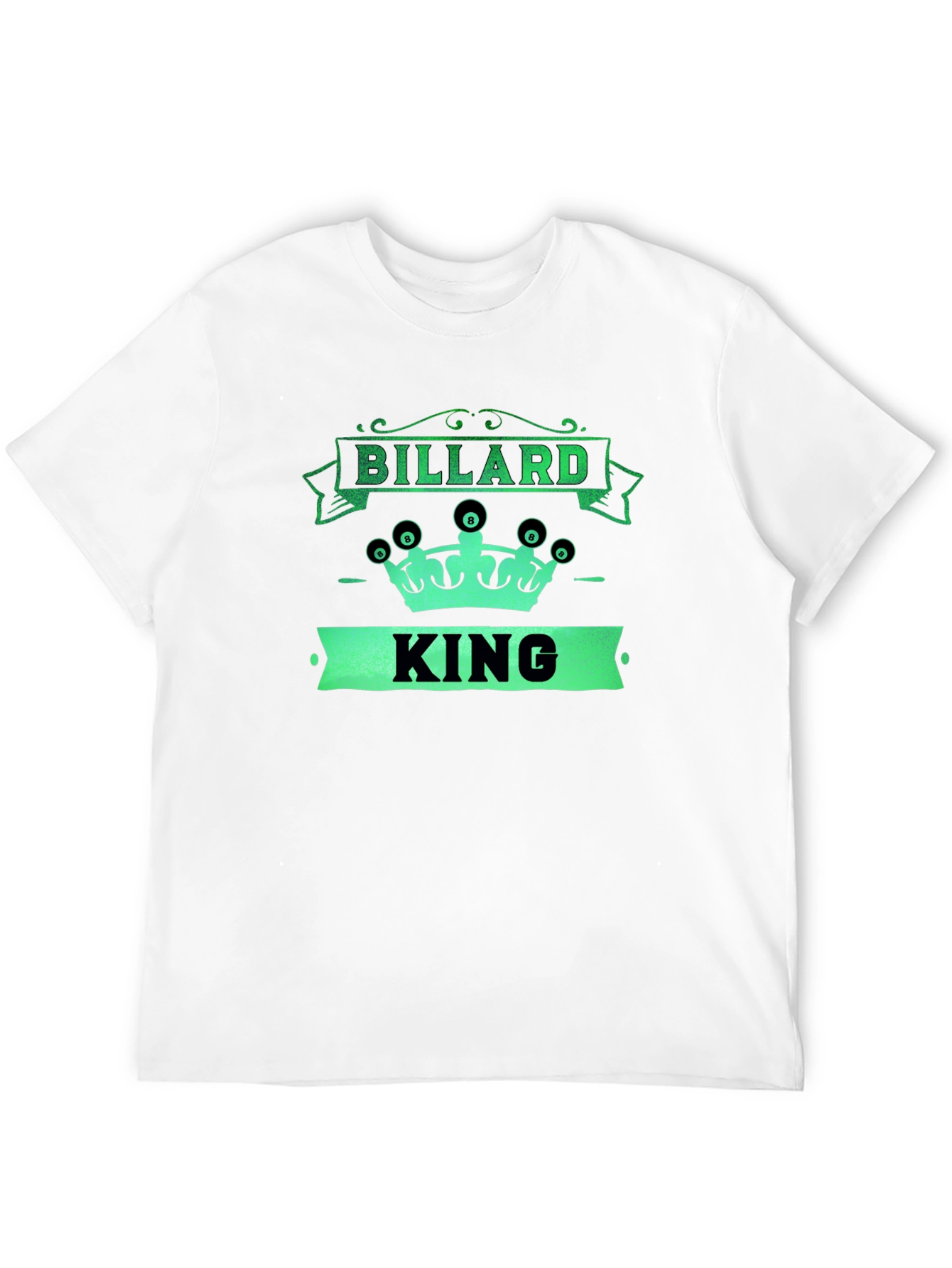 Black Billard King Black T-Shirt - Unique Design view 12