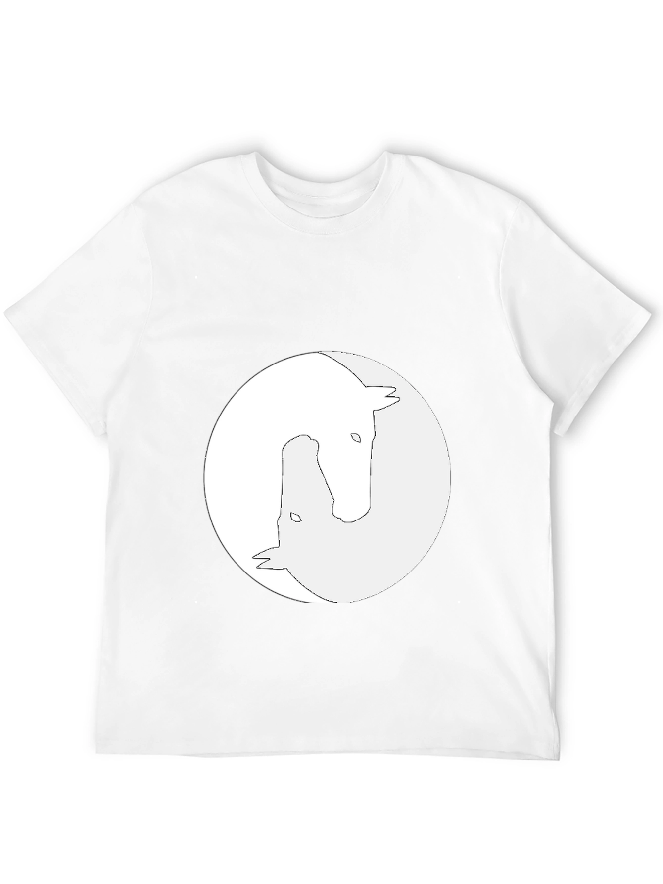 Yin Yang Horse Graphic Tee - Unisex Black T-Shirt - 12