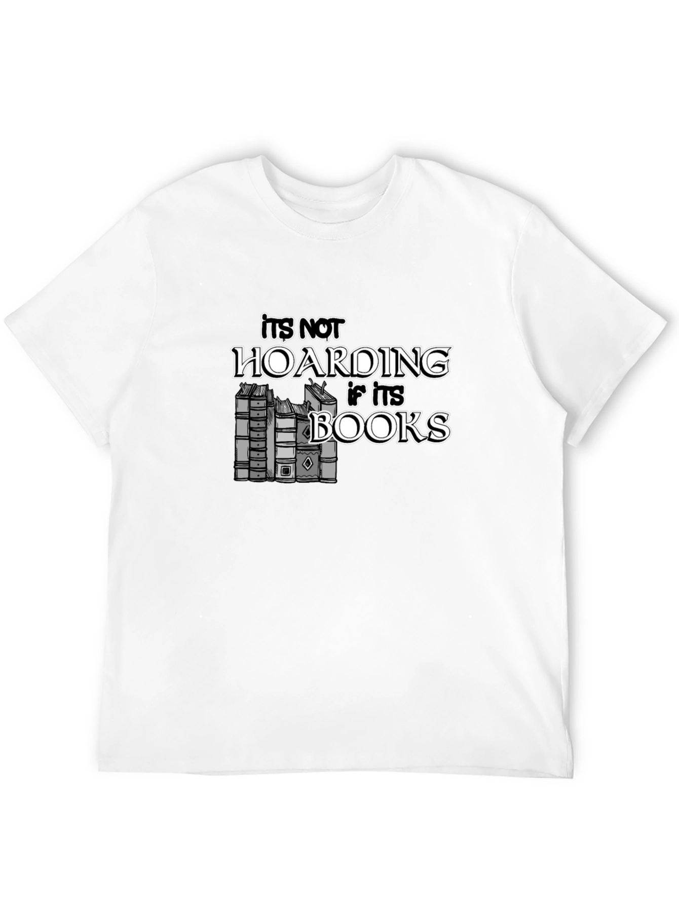 Black It's Not Hoarding If It's Books T-Shirt view 12