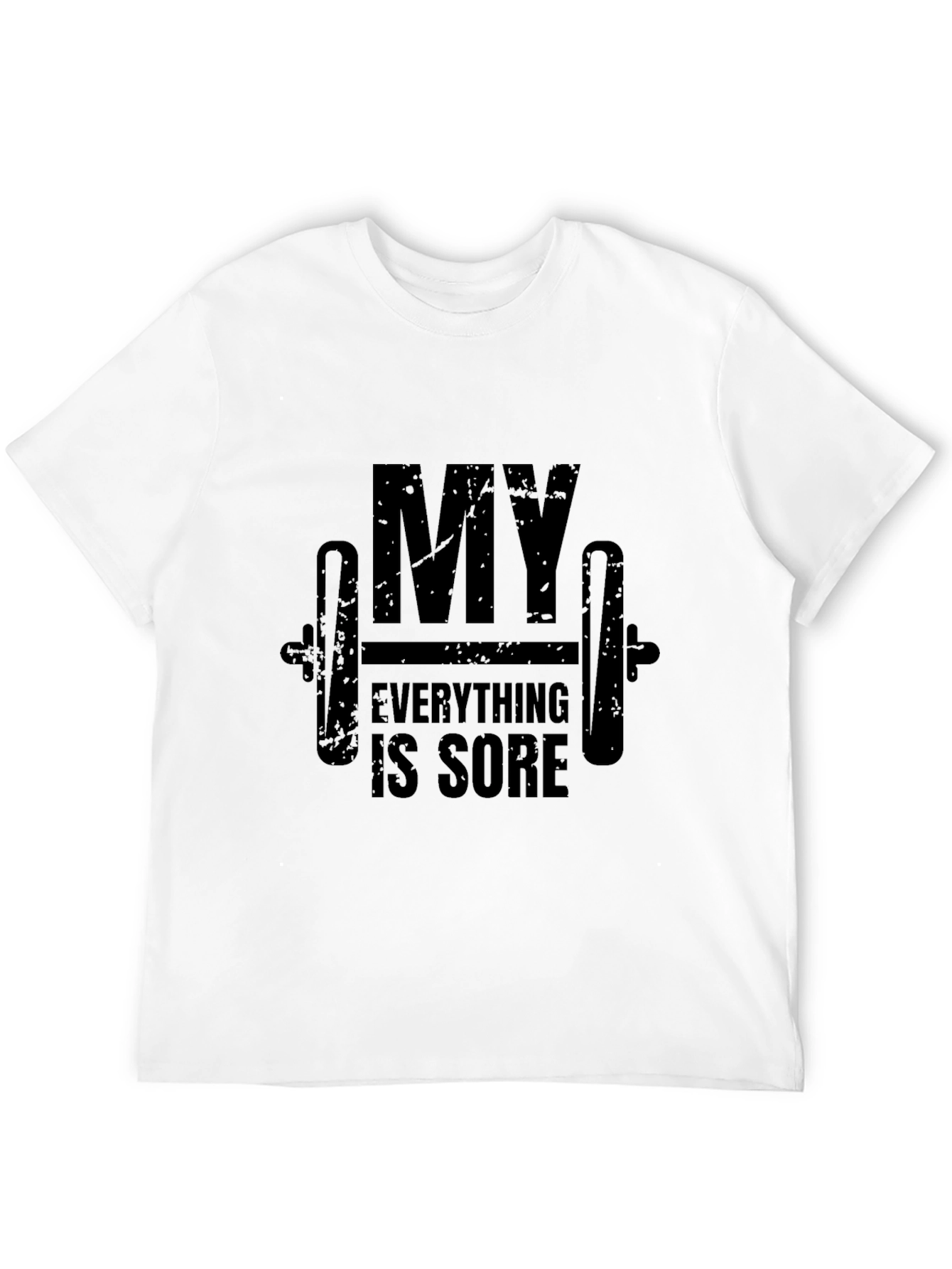 Black My Everything is Sore Funny Gym Workout T-Shirt view 12