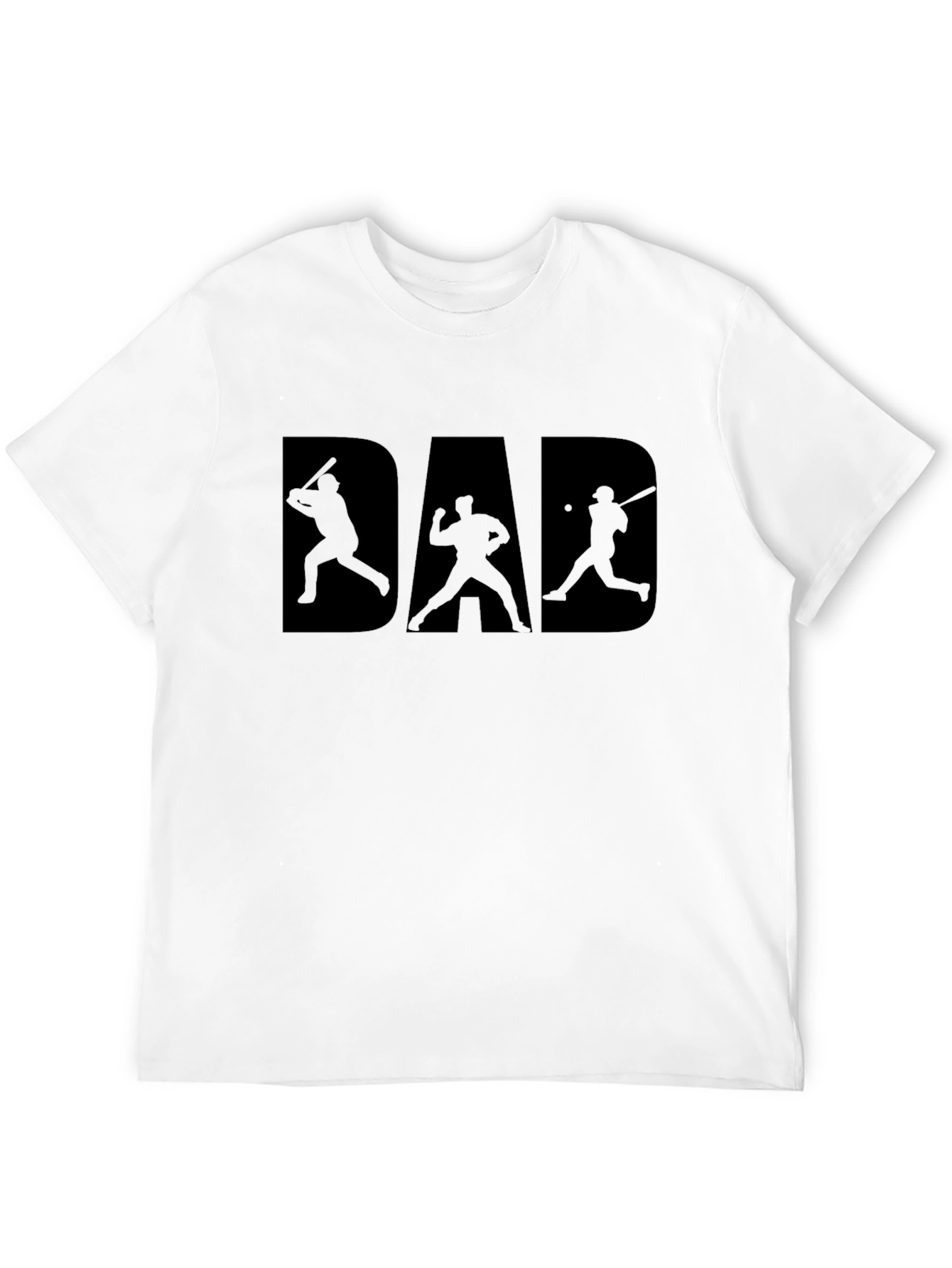 Black Baseball Dad T-Shirt - Father's Day Gift view 12