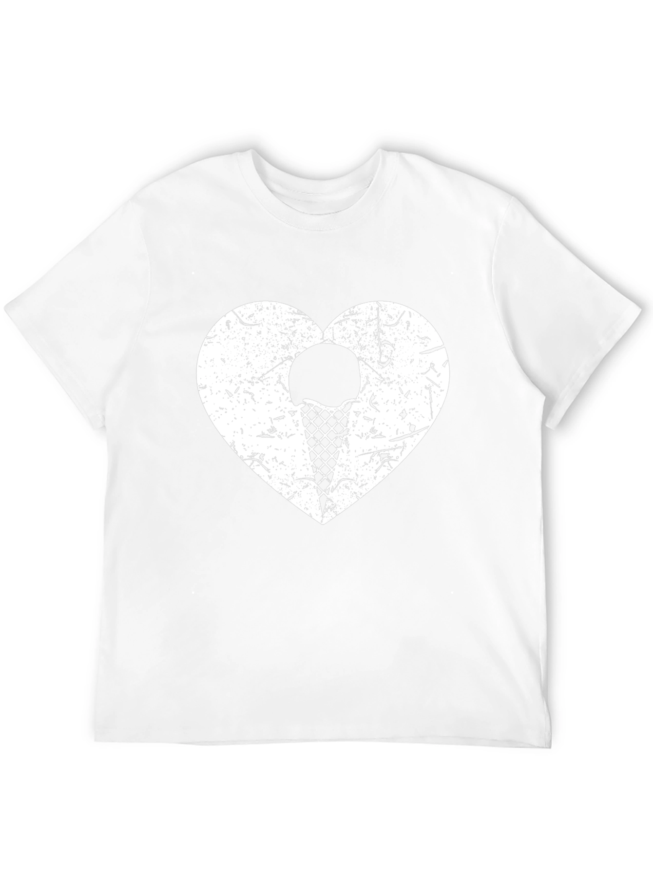 Black Ice Cream Heart Graphic Tee view 12