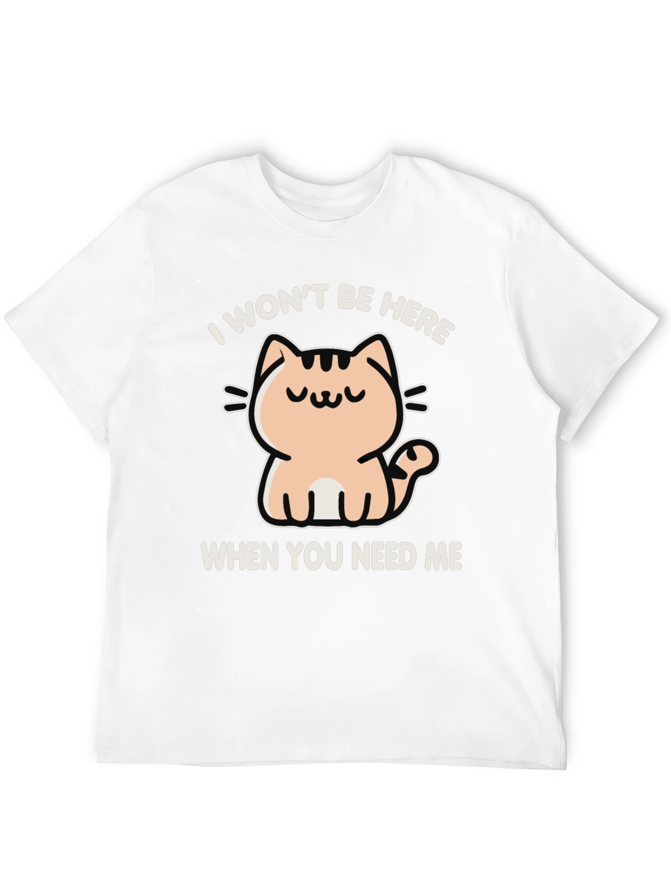 Black Cat Lover Tee: I Won't Be Here Graphic T-Shirt view 12