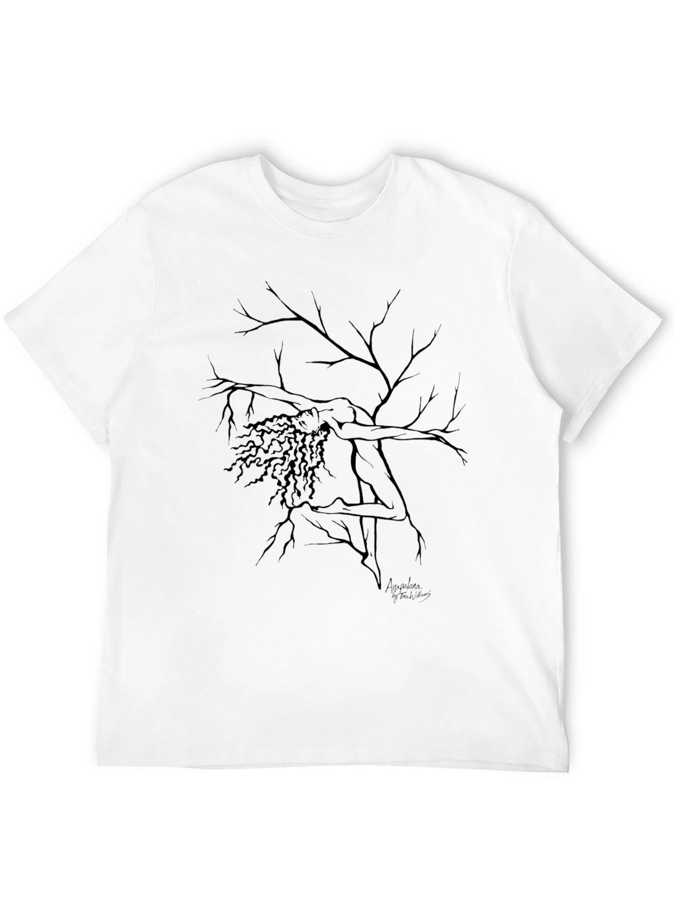 Black Arbor Vitae Tee - Ethereal Tree Woman Graphic T-Shirt view 12