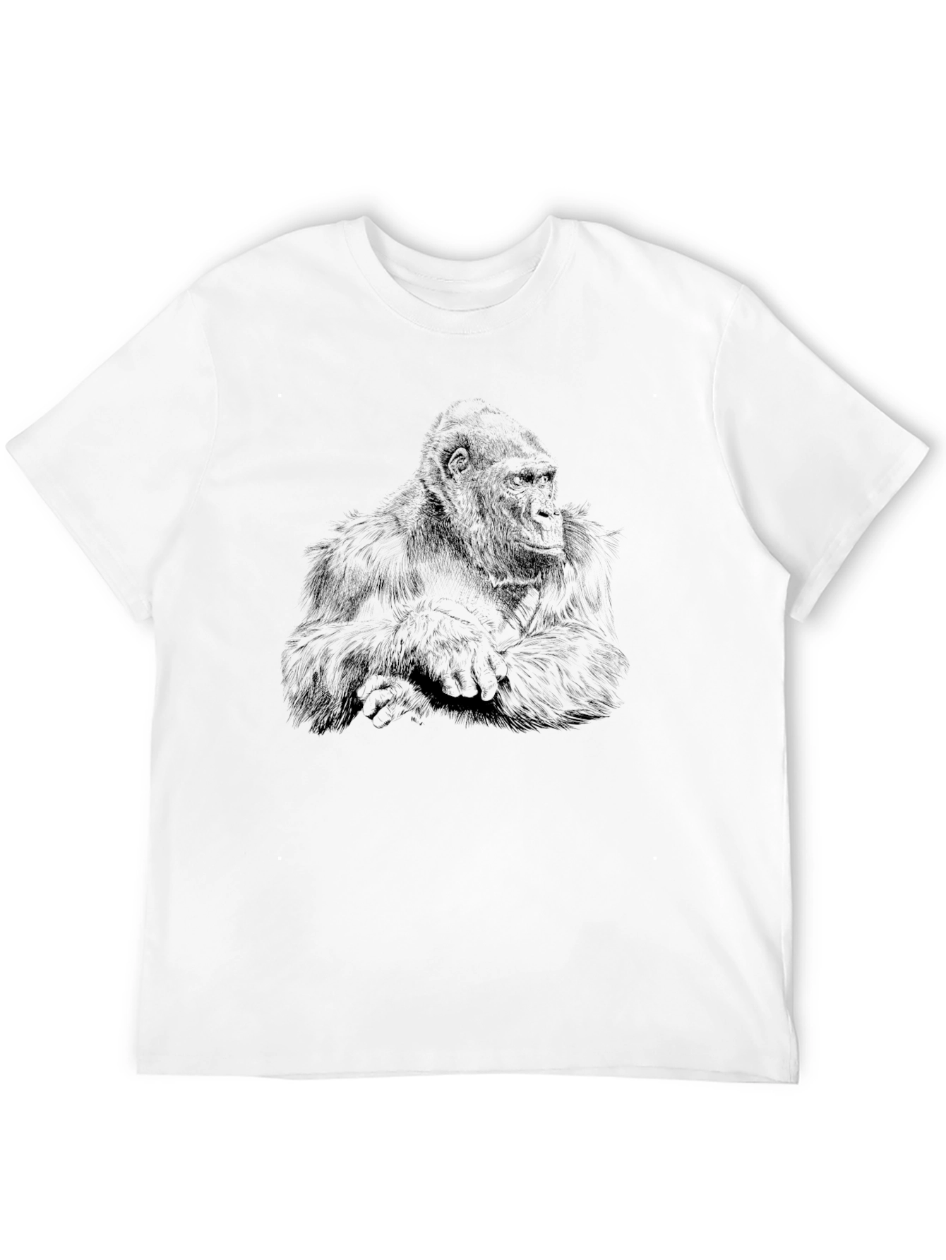 Black Gorilla Graphic Print Black T-Shirt view 12