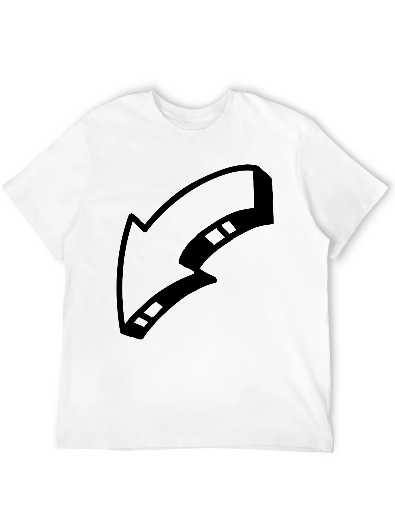 Black Black T-Shirt with Arrow Graphic Print view 12