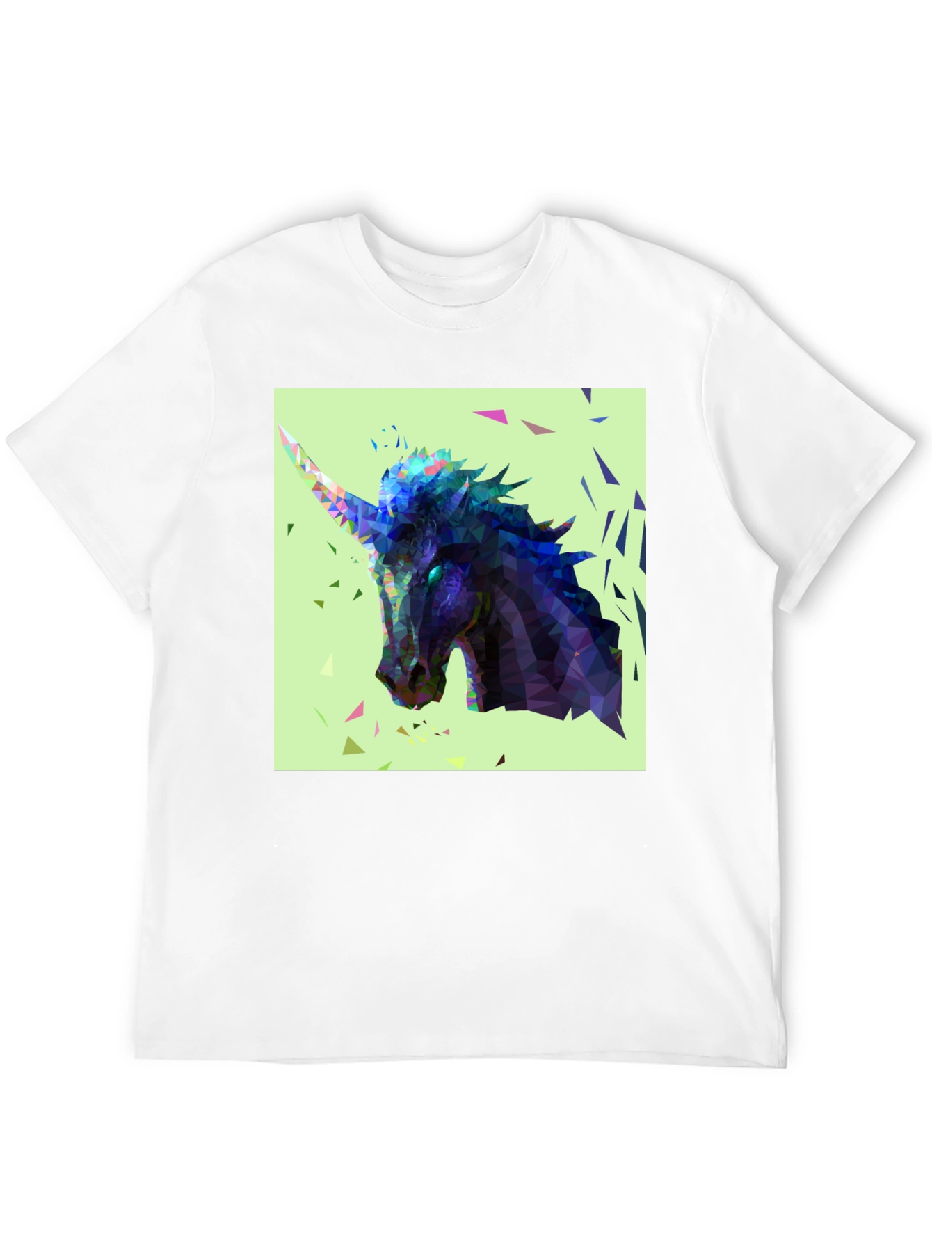 Black Geometric Unicorn Graphic Tee view 12