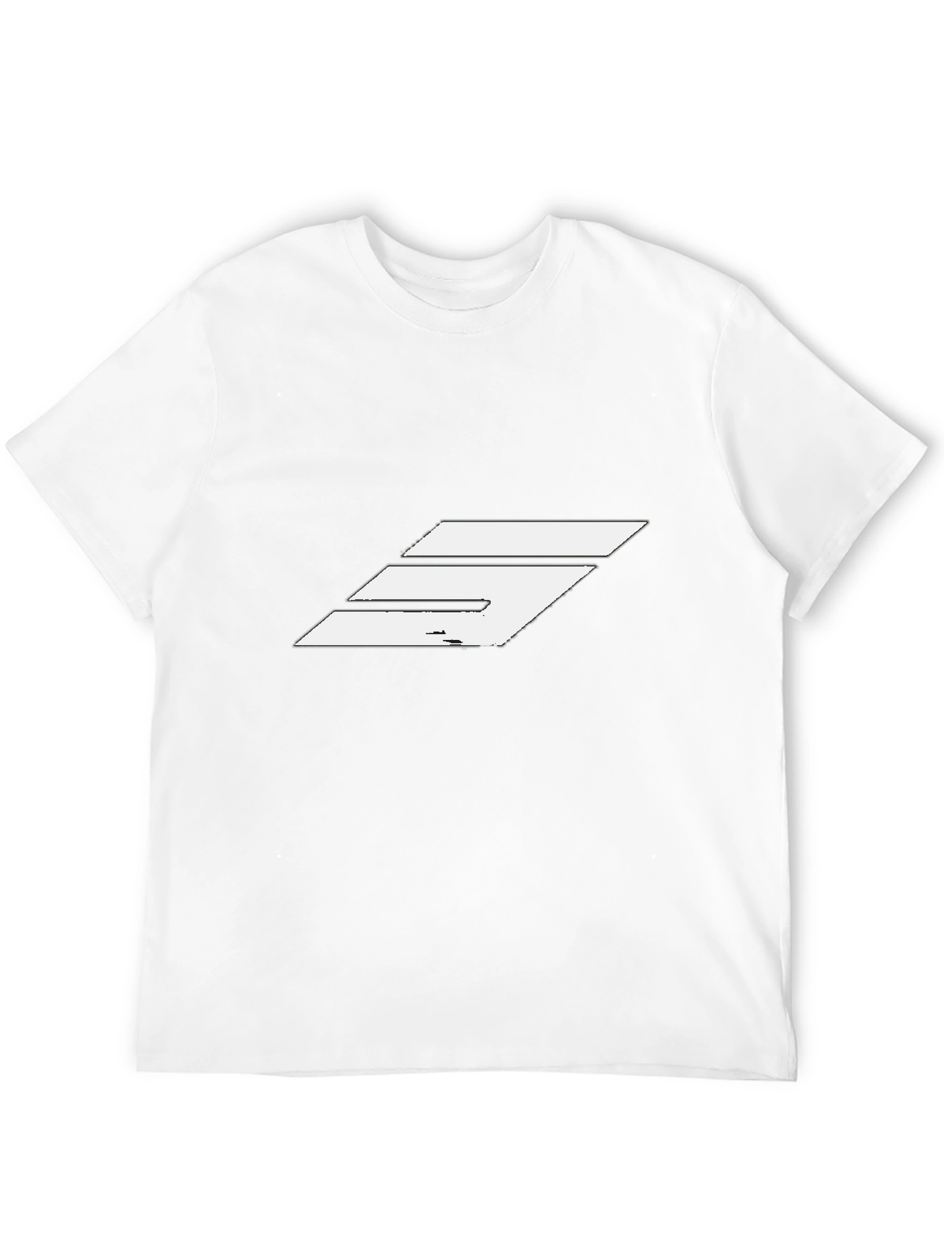 Black Modern Graphic T-Shirt - Black with White Design view 12