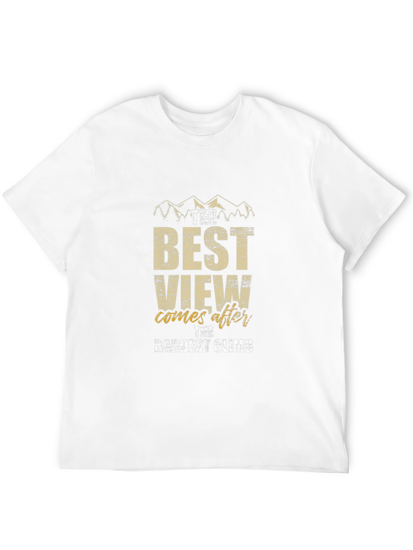 Black Motivational Climb T-Shirt - Best View view 12