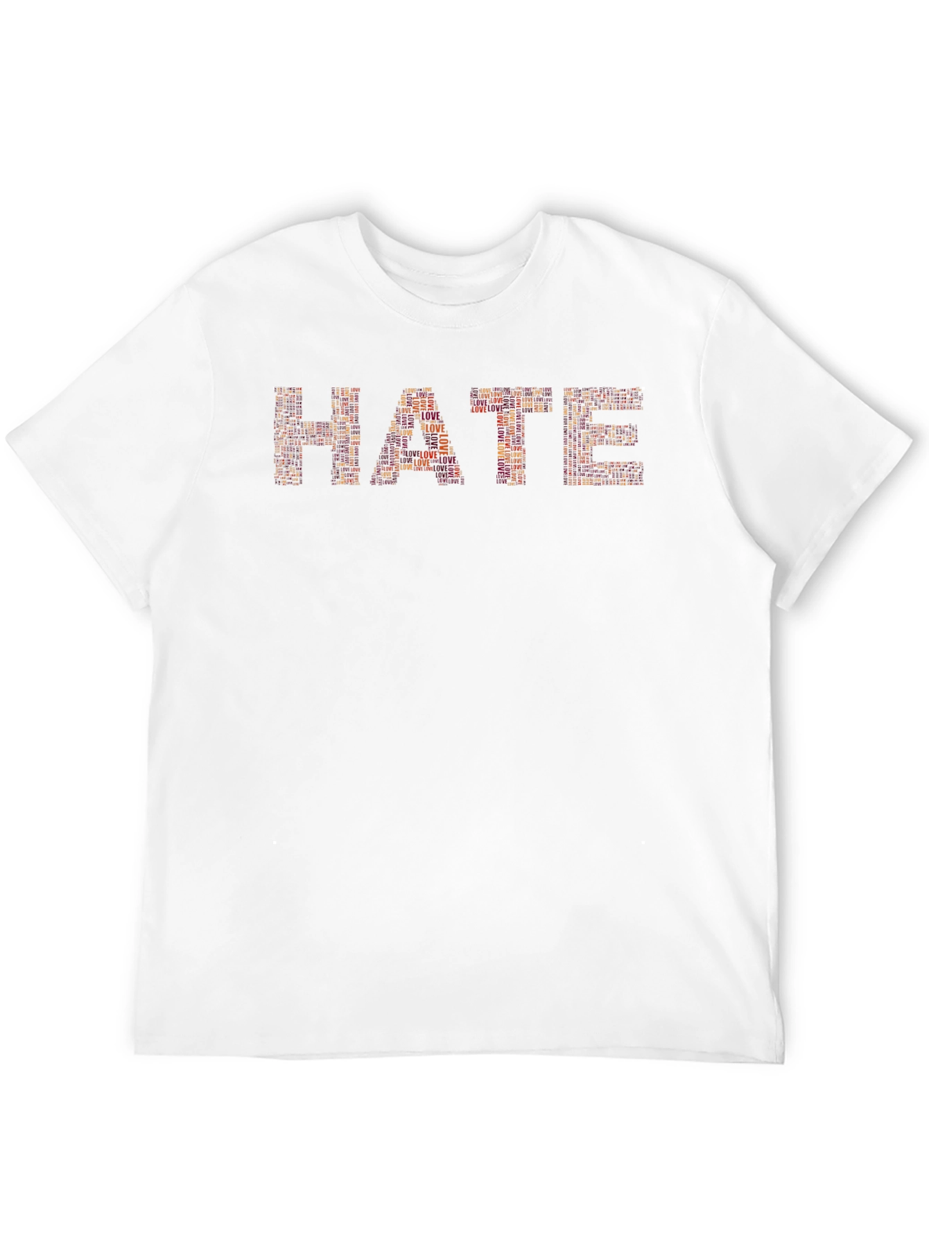 Black HATE Word Art Graphic Tee - Soft Cotton Blend view 12