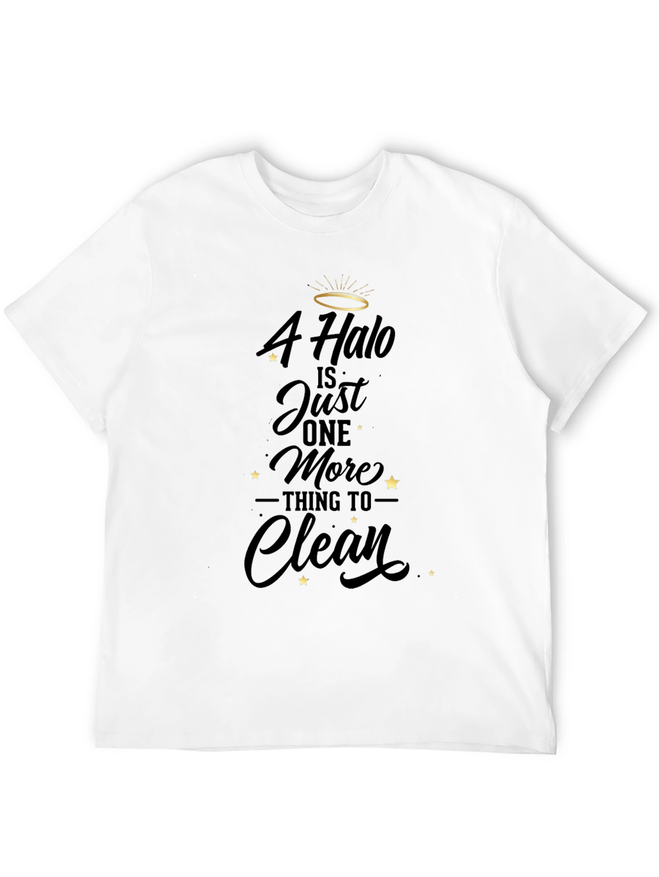 Black Halo Cleaning Funny T-Shirt view 12