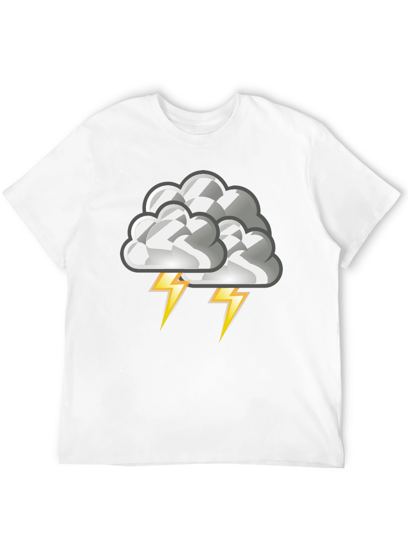 Black Storm Cloud Graphic Tee - Men's Black T-Shirt view 12
