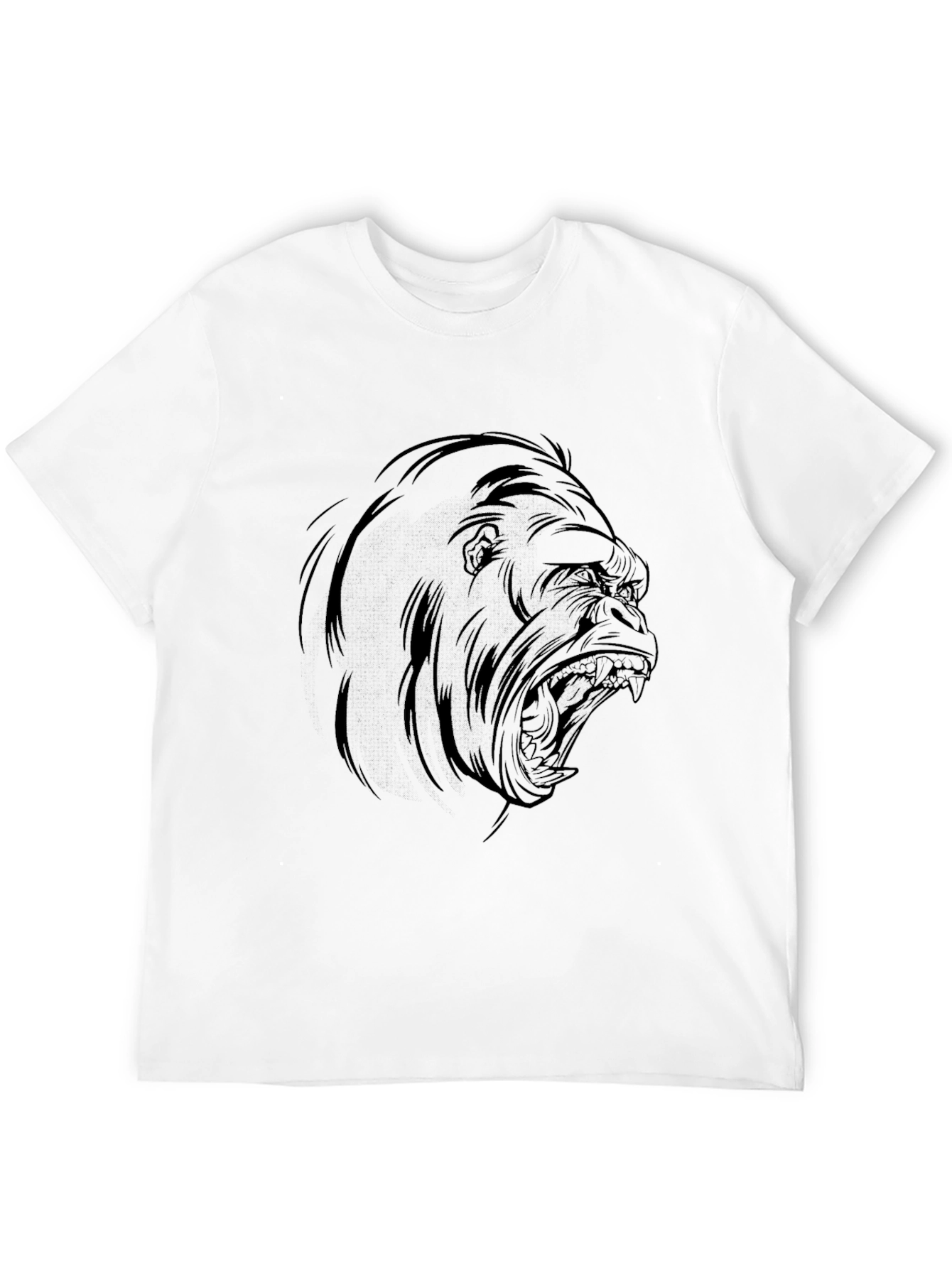Black Men's Black Gorilla Graphic Tee - Bold and Edgy view 12