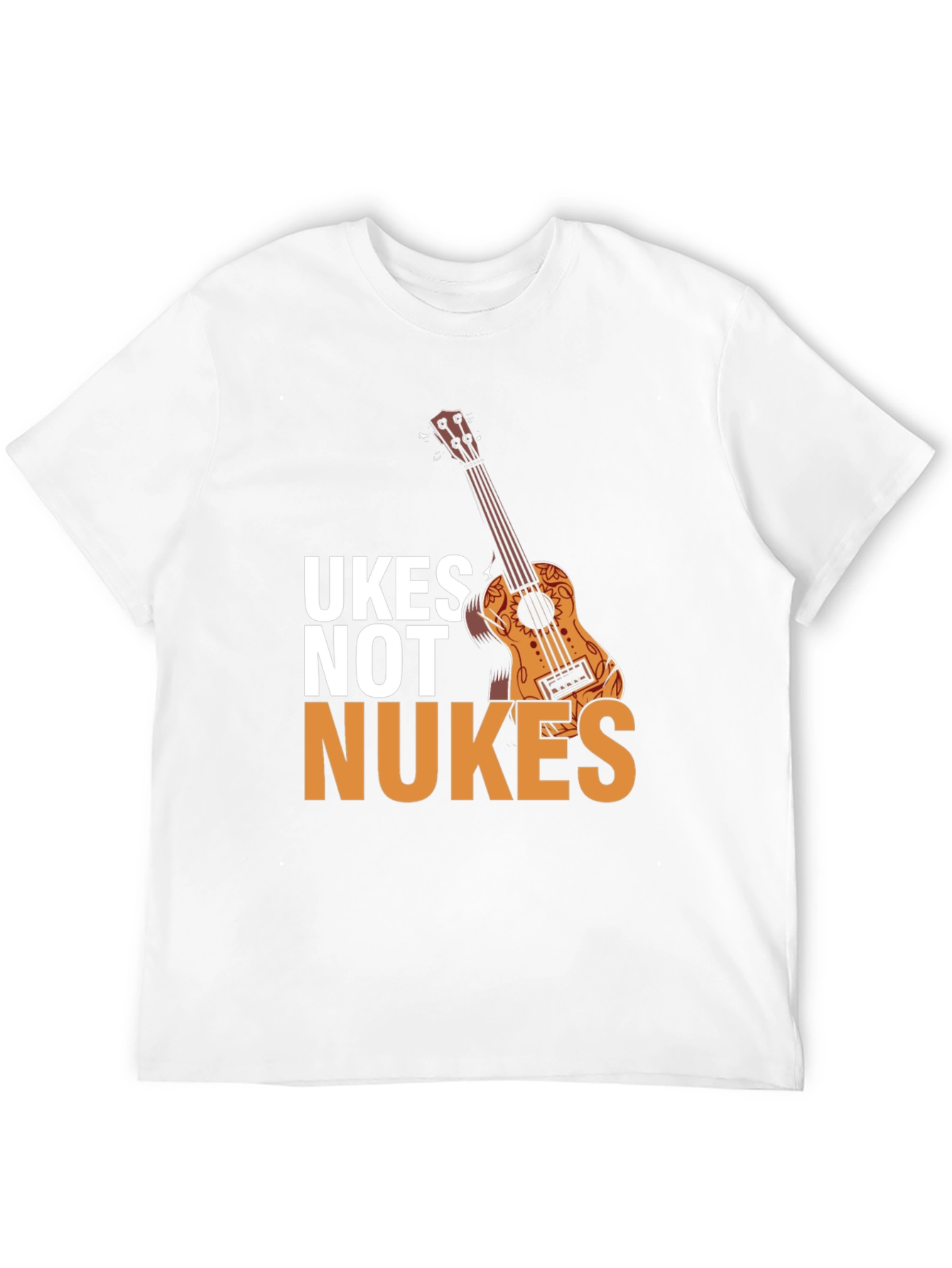 Black Ukes Not Nukes Graphic Tee - Black Cotton Blend view 12
