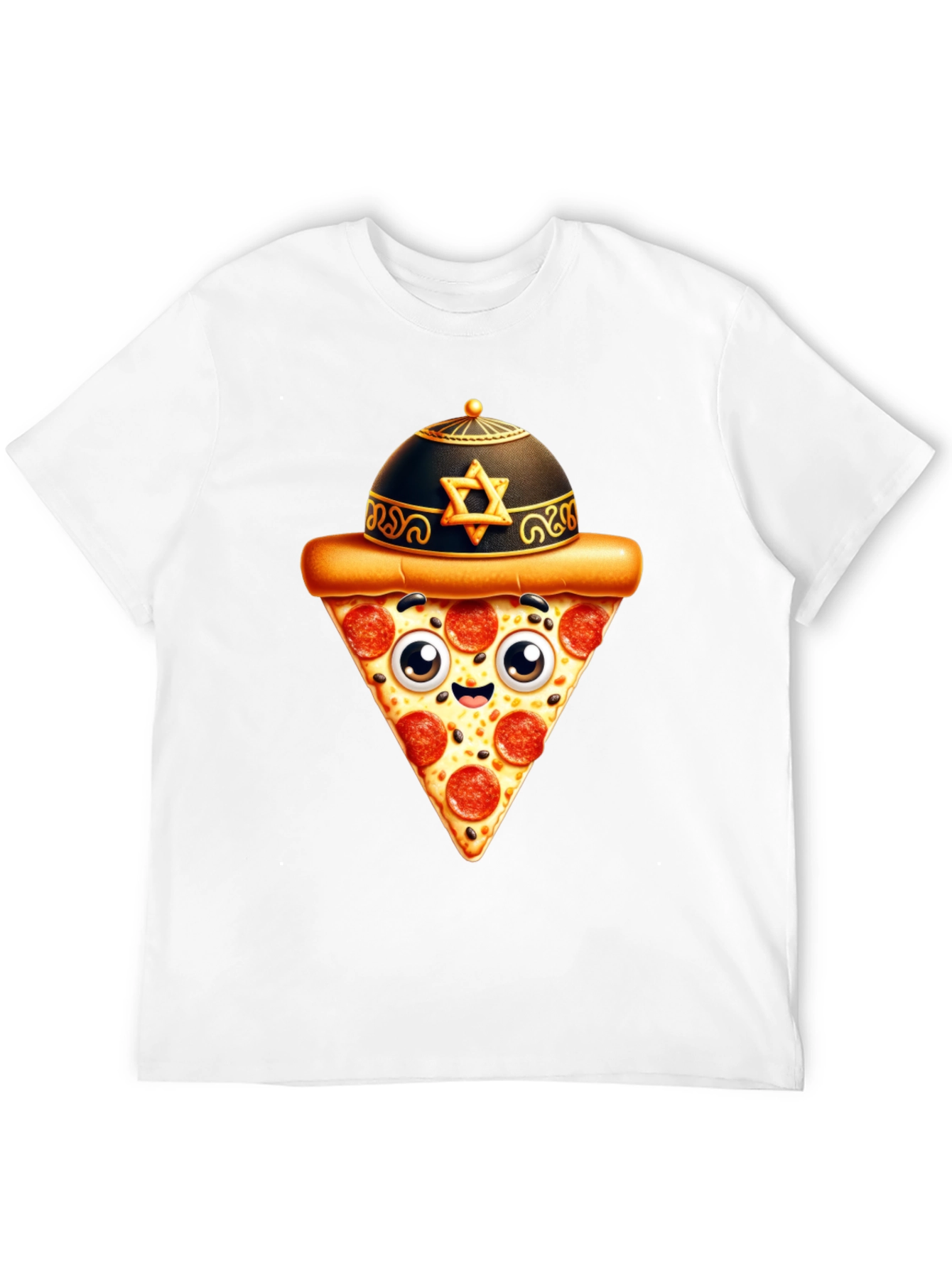 Black Pizza Slice T-Shirt - Funny Foodie Tee view 12