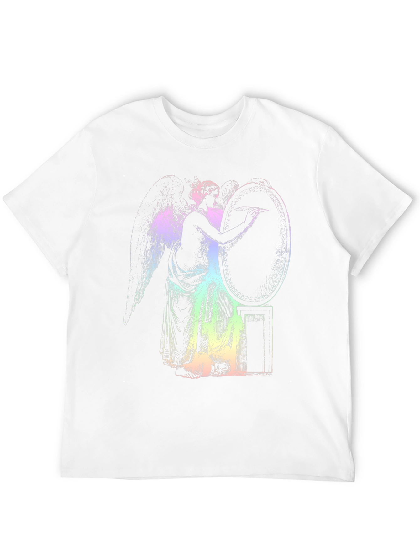 Black Angel Writing in Mirror Graphic T-Shirt view 12