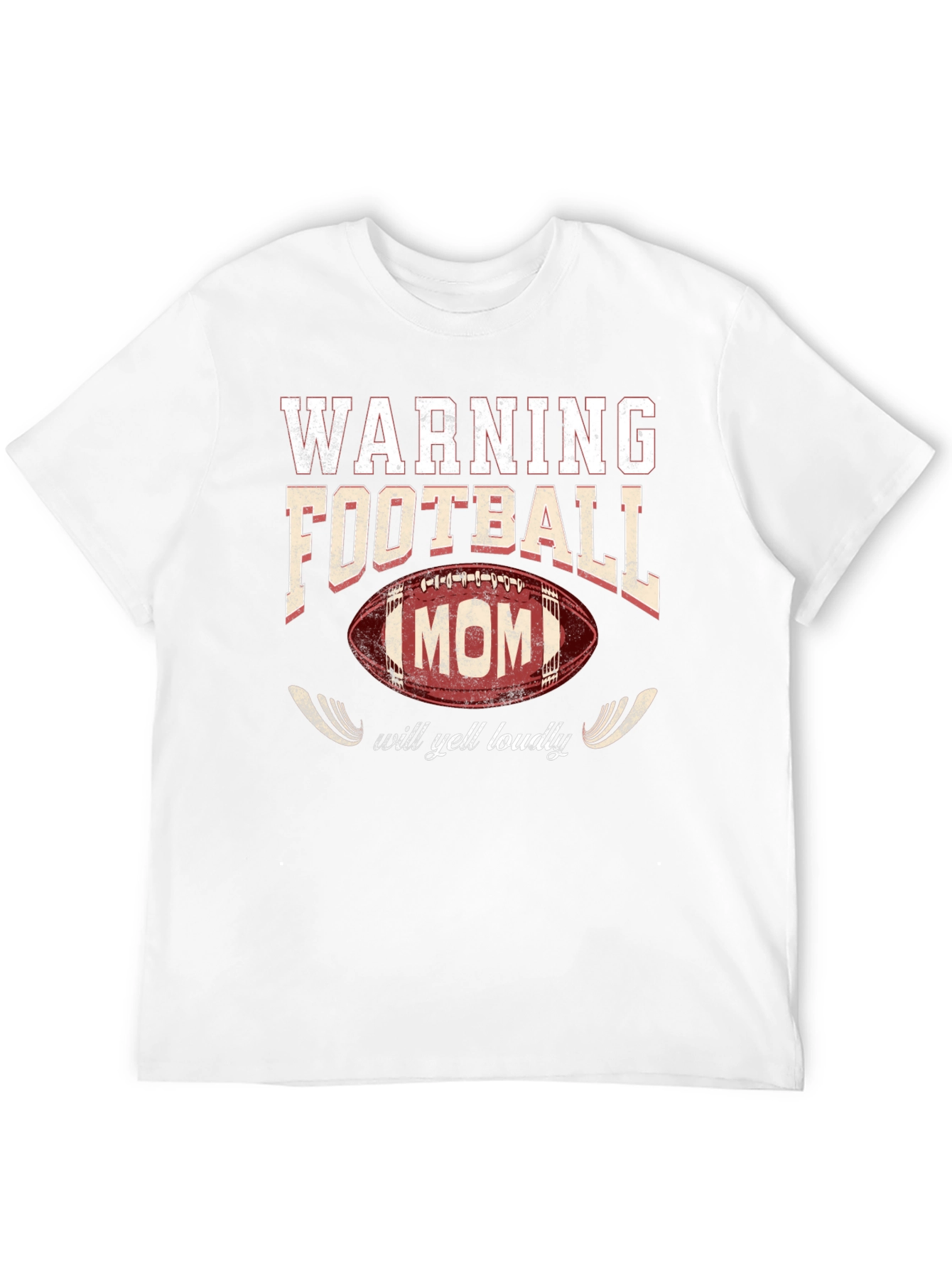 Warning Football Mom Graphic Tee - 12