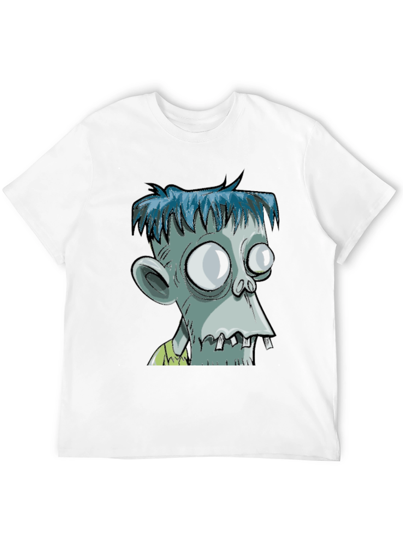 Black Zombie Cartoon Graphic T-Shirt view 12