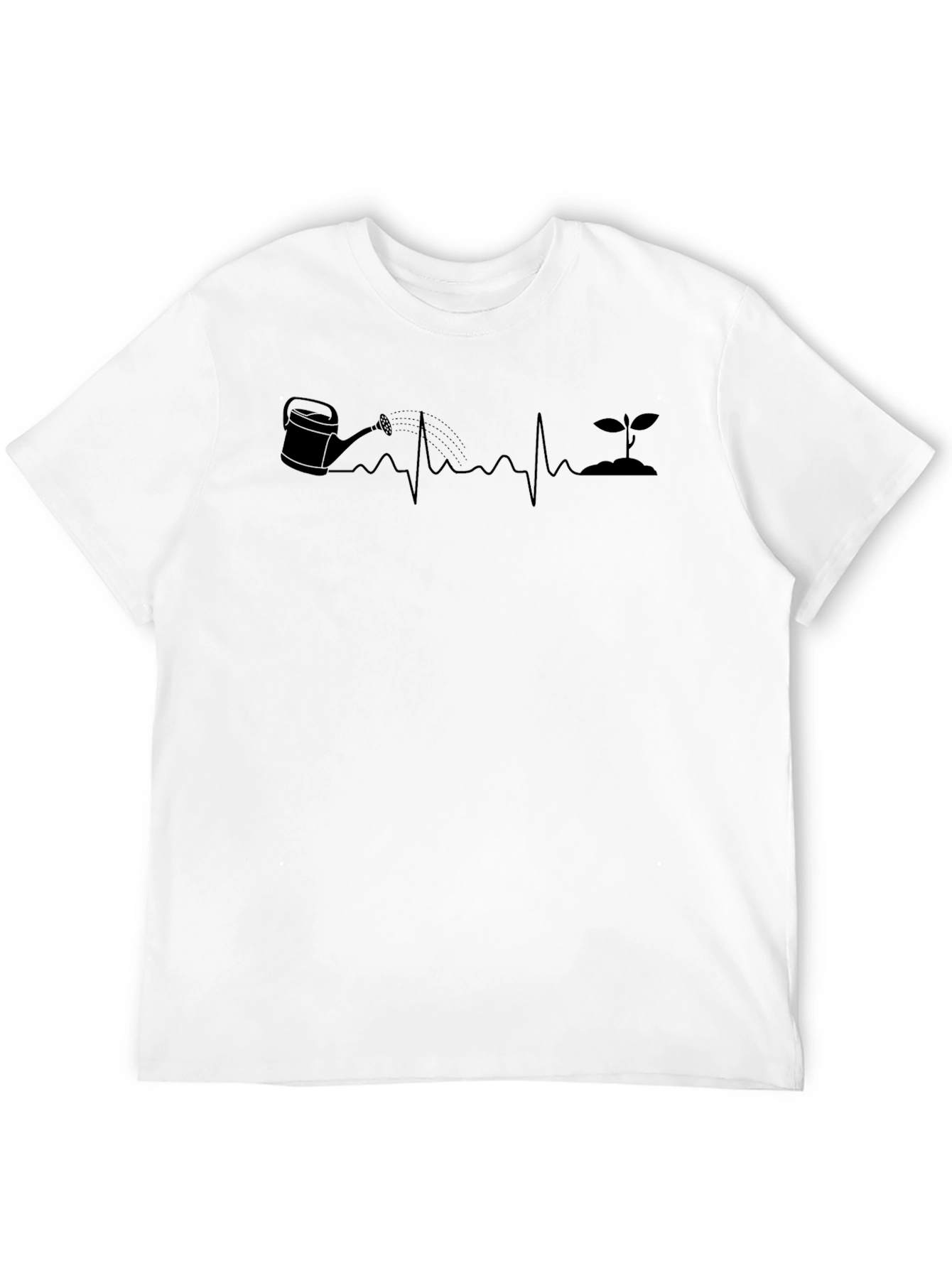 Black Gardener's Heartbeat Graphic T-Shirt view 12