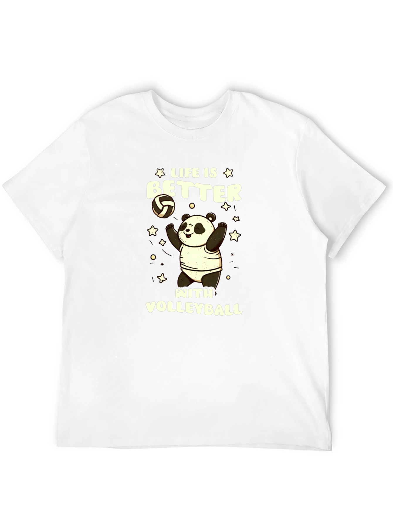 Black Life is Better with Volleyball Panda T-Shirt view 12