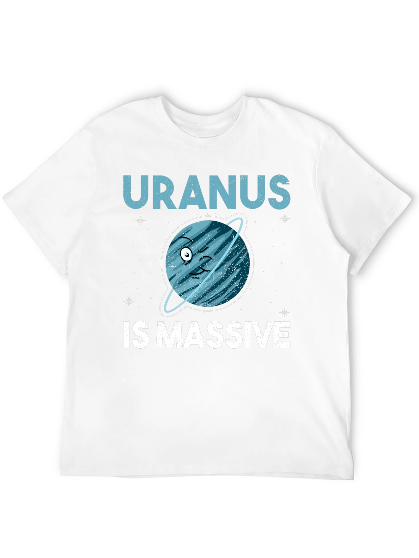 Black Uranus Is Massive Graphic Tee - Funny Space Shirt view 12