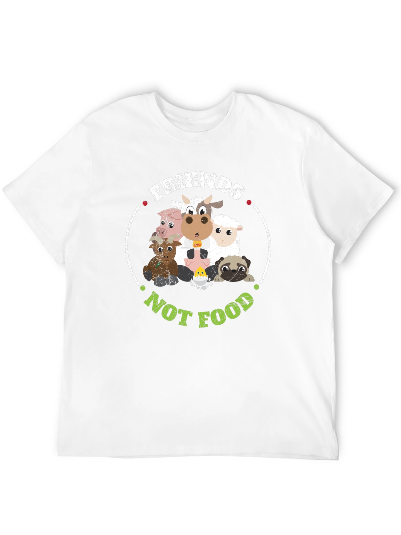 Black Friends Not Food Vegan Graphic T-Shirt view 12