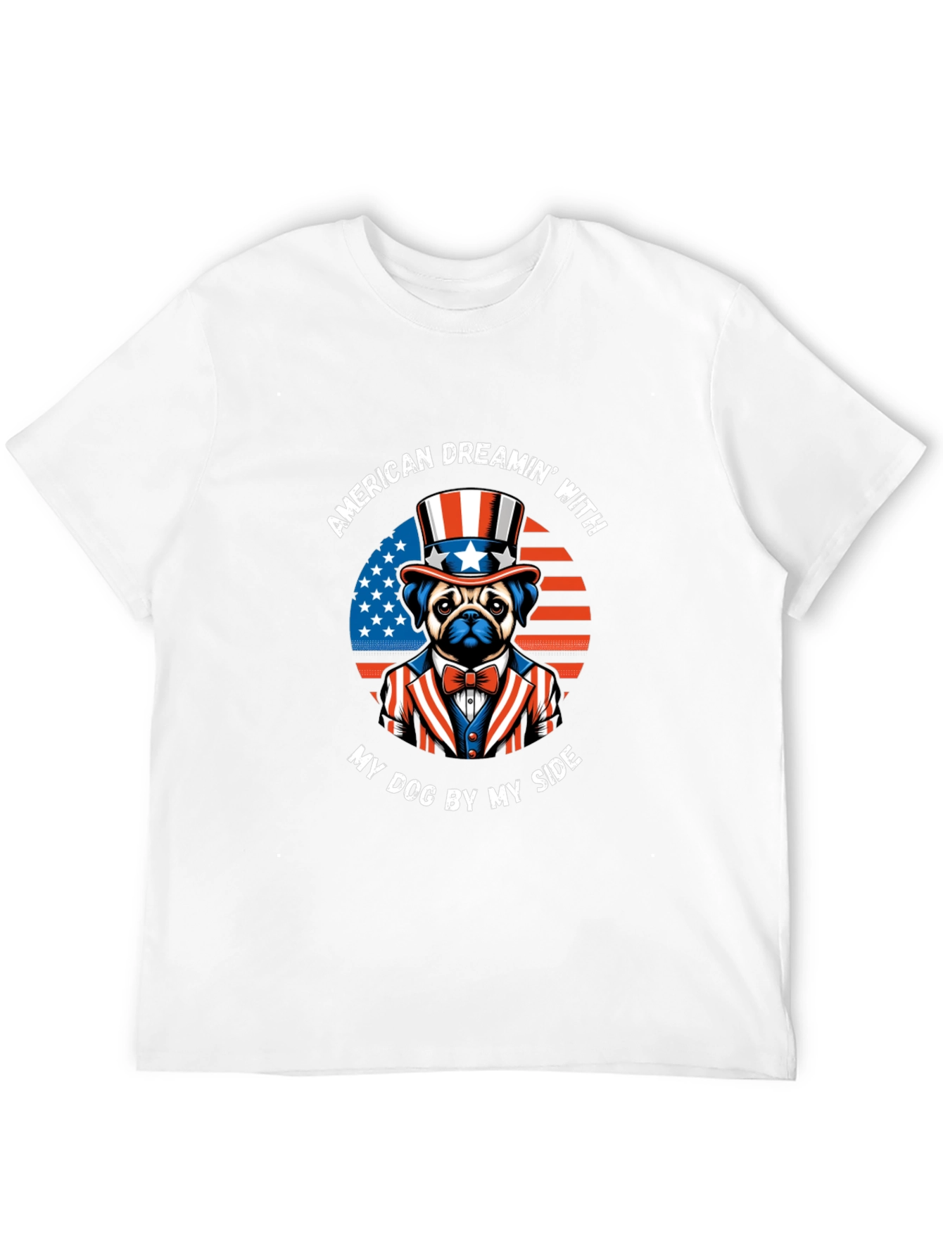 Black American Dreamin' Dog T-Shirt view 12