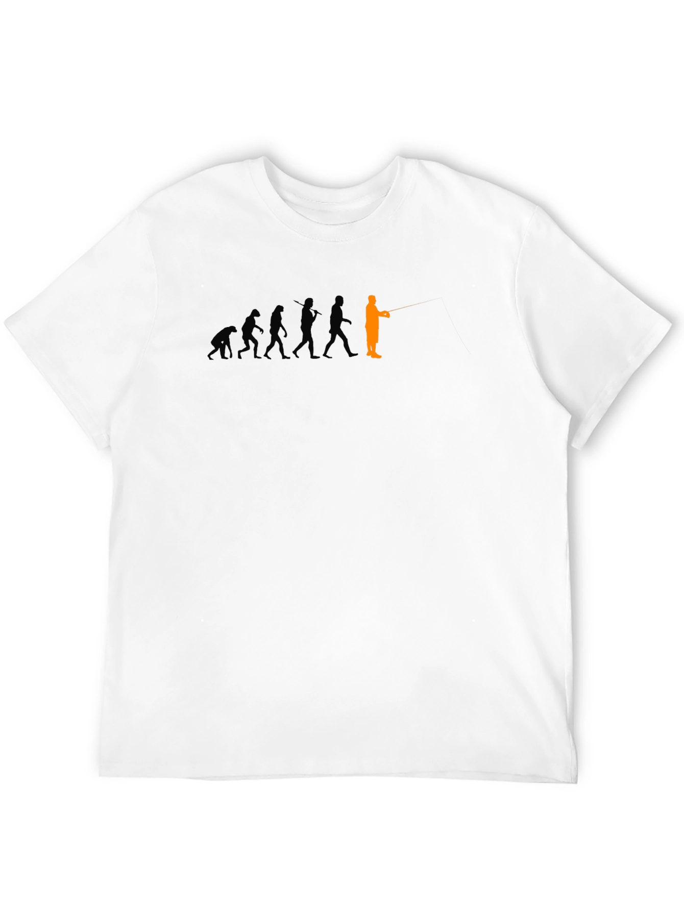 Black Evolution of Fishing T-Shirt, Black view 12