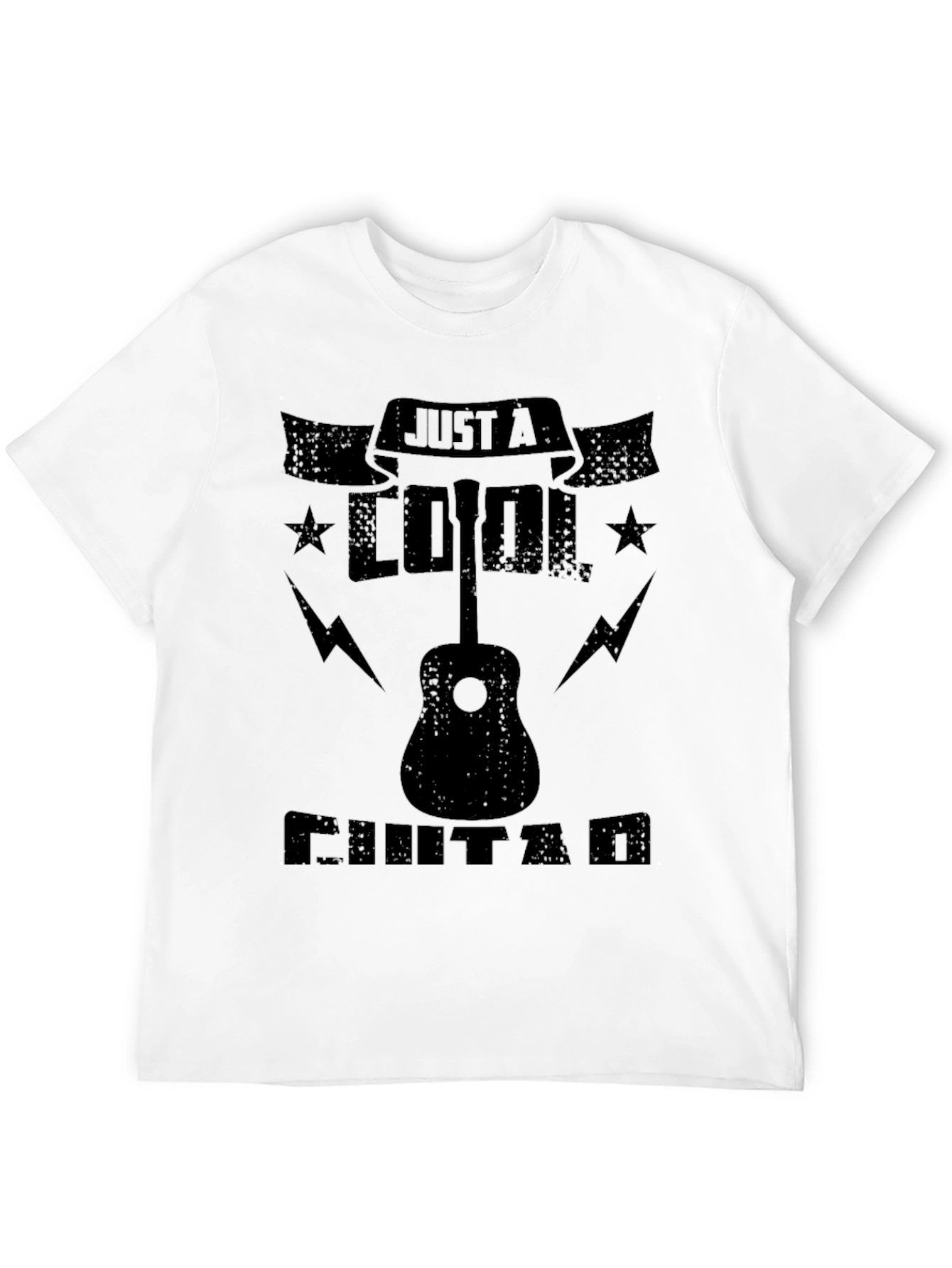 Black Cool Guitar T-Shirt - Music Lover Graphic Tee view 12