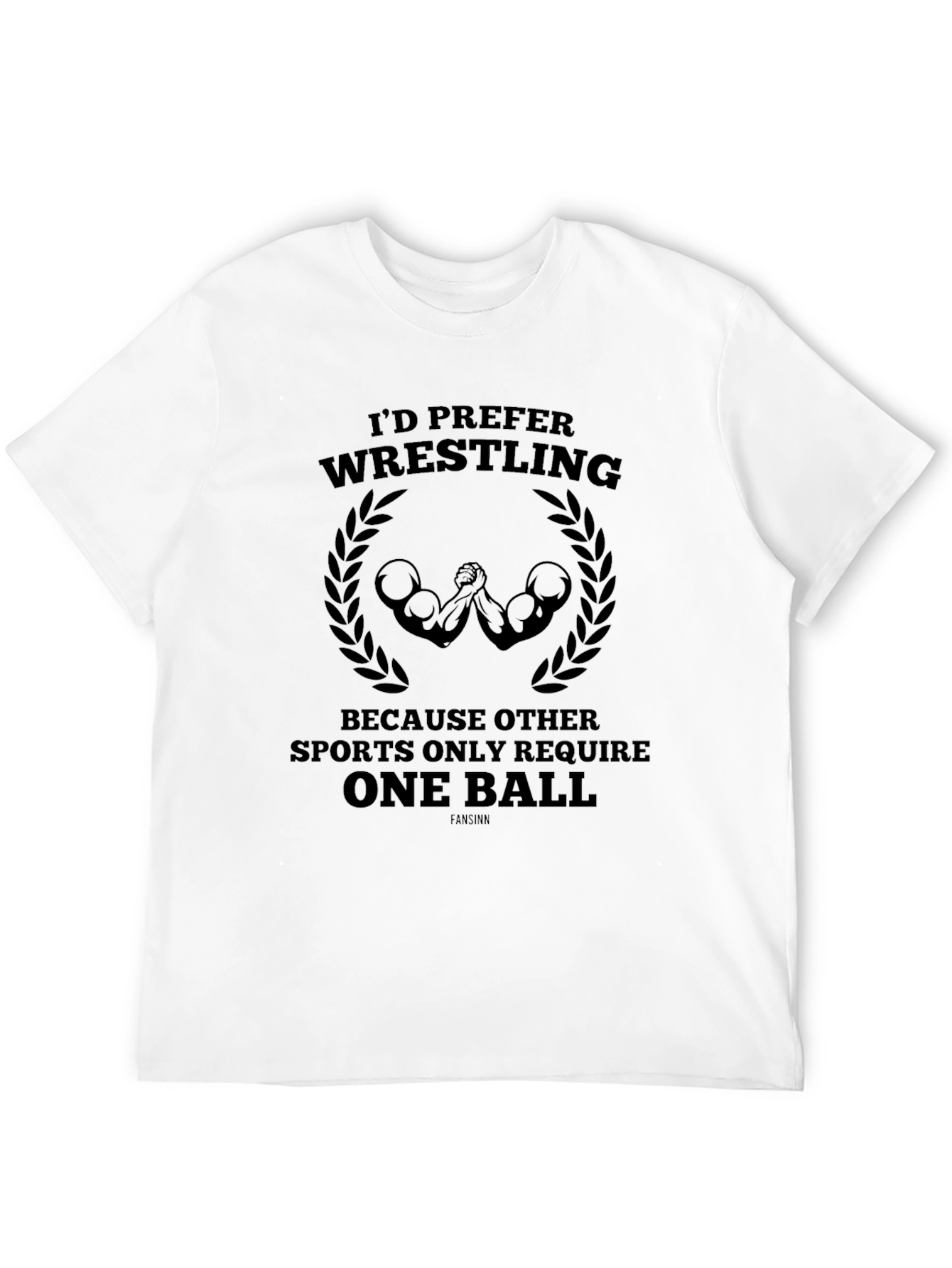 Black Wrestling T-Shirt: I'd Prefer Wrestling - Funny Sports Tee view 12