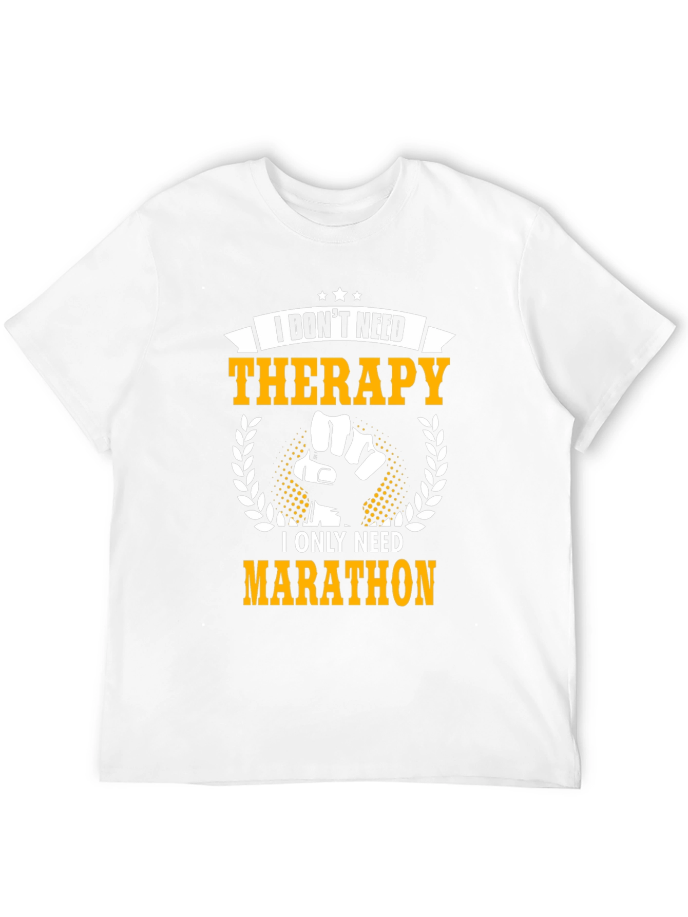 Black Therapy? I need Marathon! Funny T-Shirt view 12